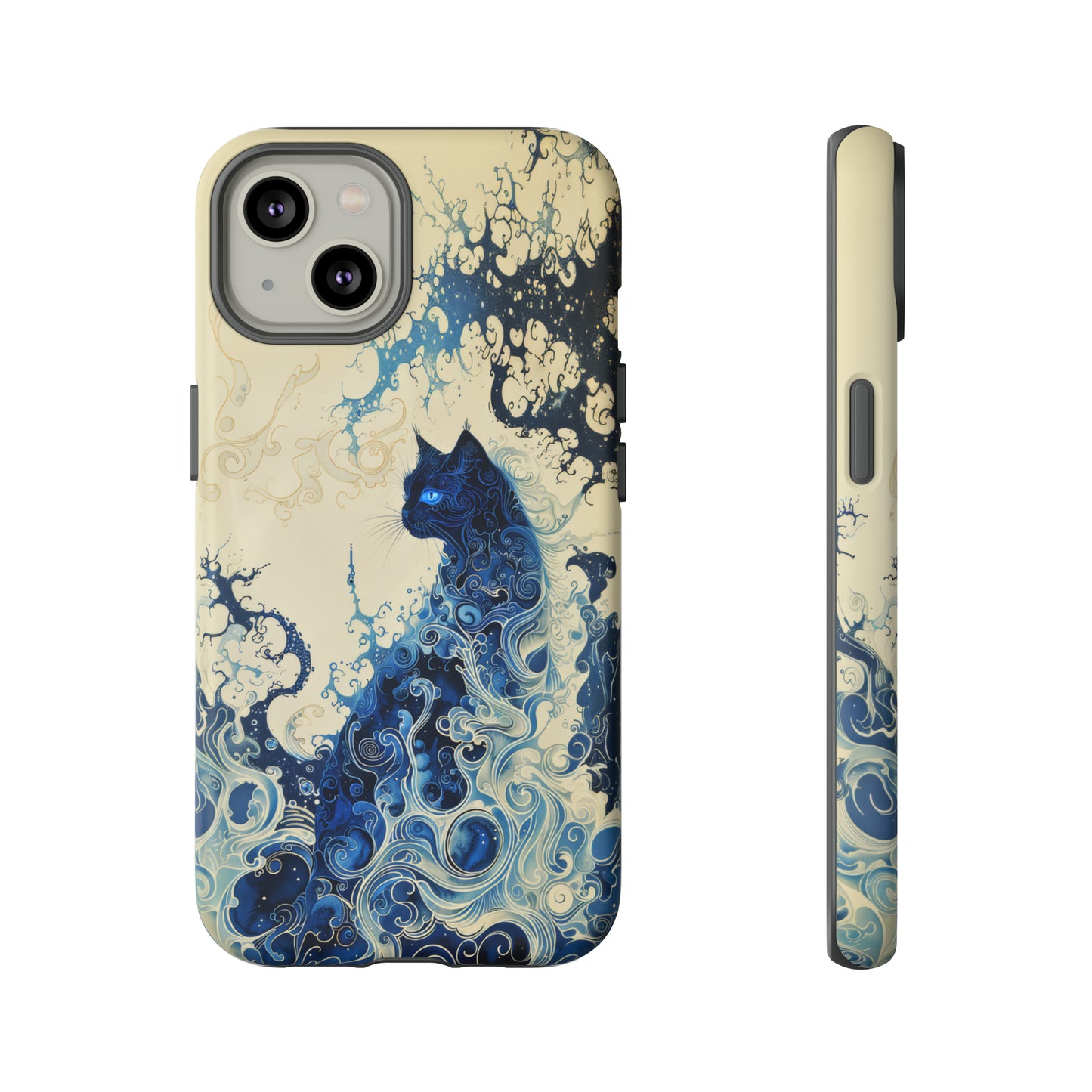 Black cat in smokeTough Cases