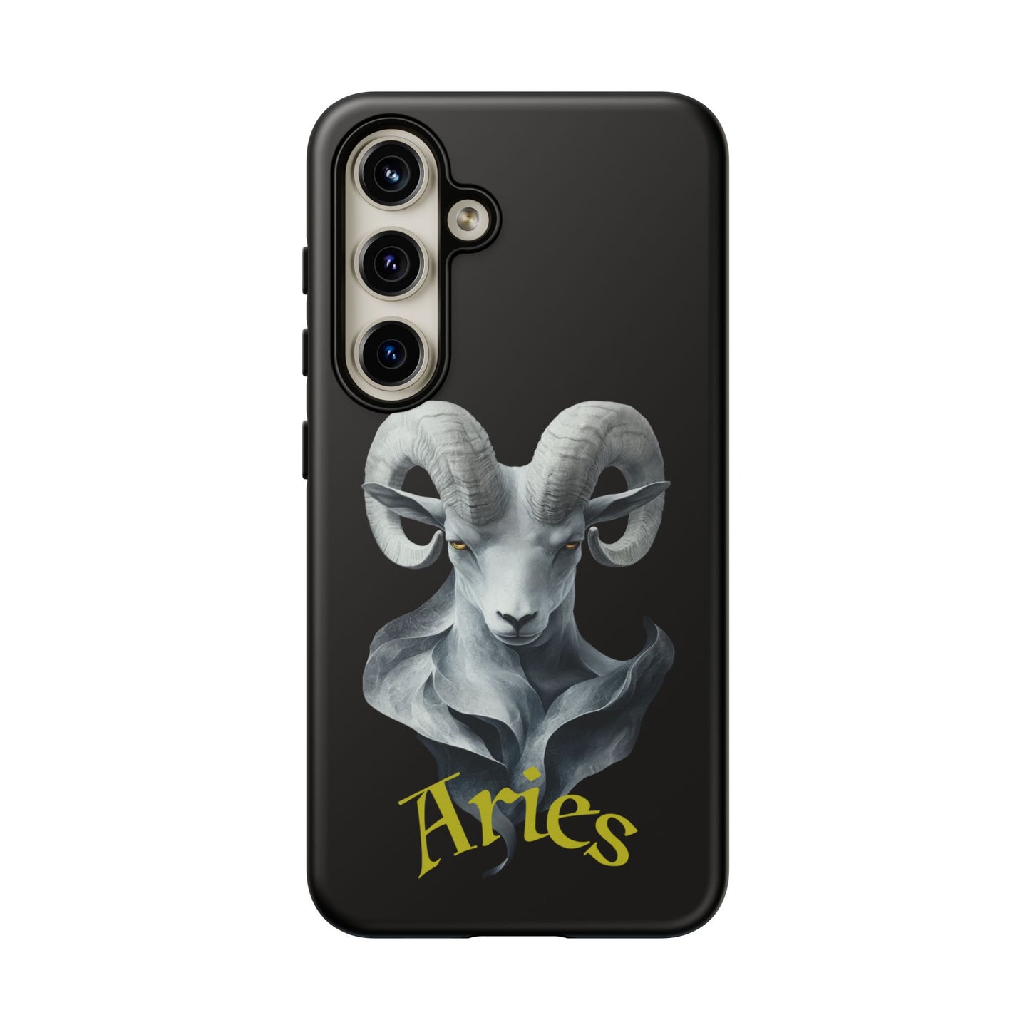 Aries Tough Phone Cases, Artistic Zodiac Phone Cases, premium-quality cases for iPhone, Samsung Galaxy, and Google Pixel devices