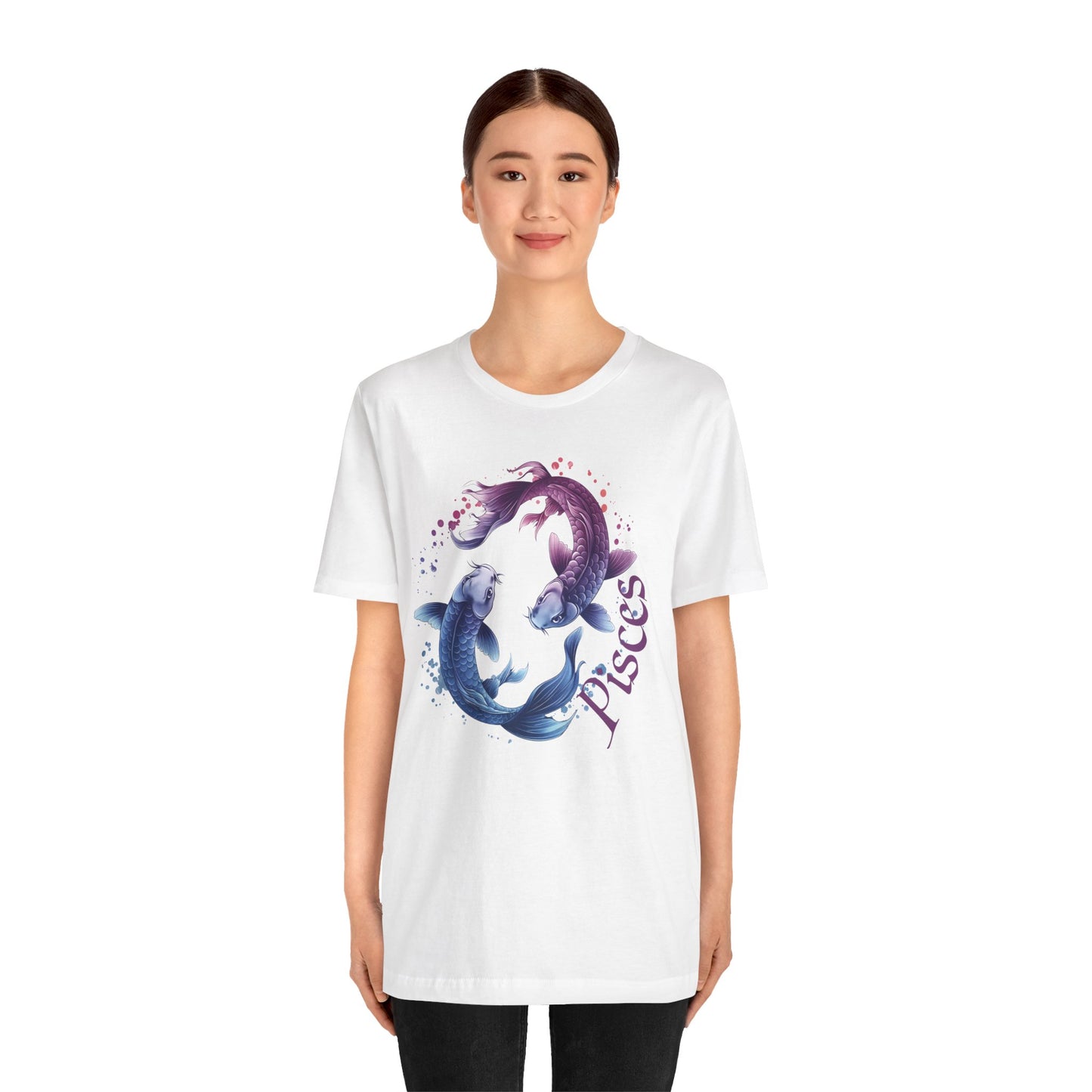 Pisces Artistic Zodiac Unisex Tee, Jersey Short Sleeve Tee, Your Perfect Everyday Favorite