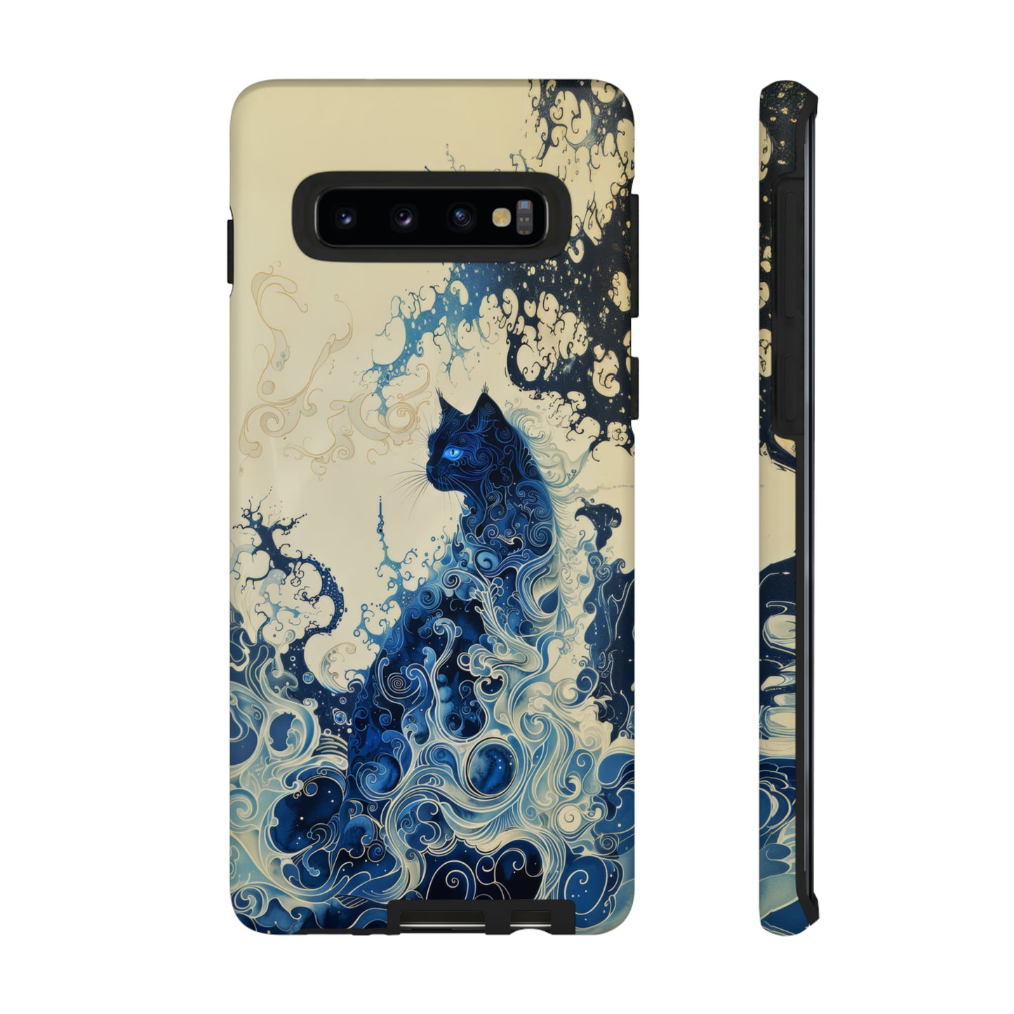 Black cat in smokeTough Cases