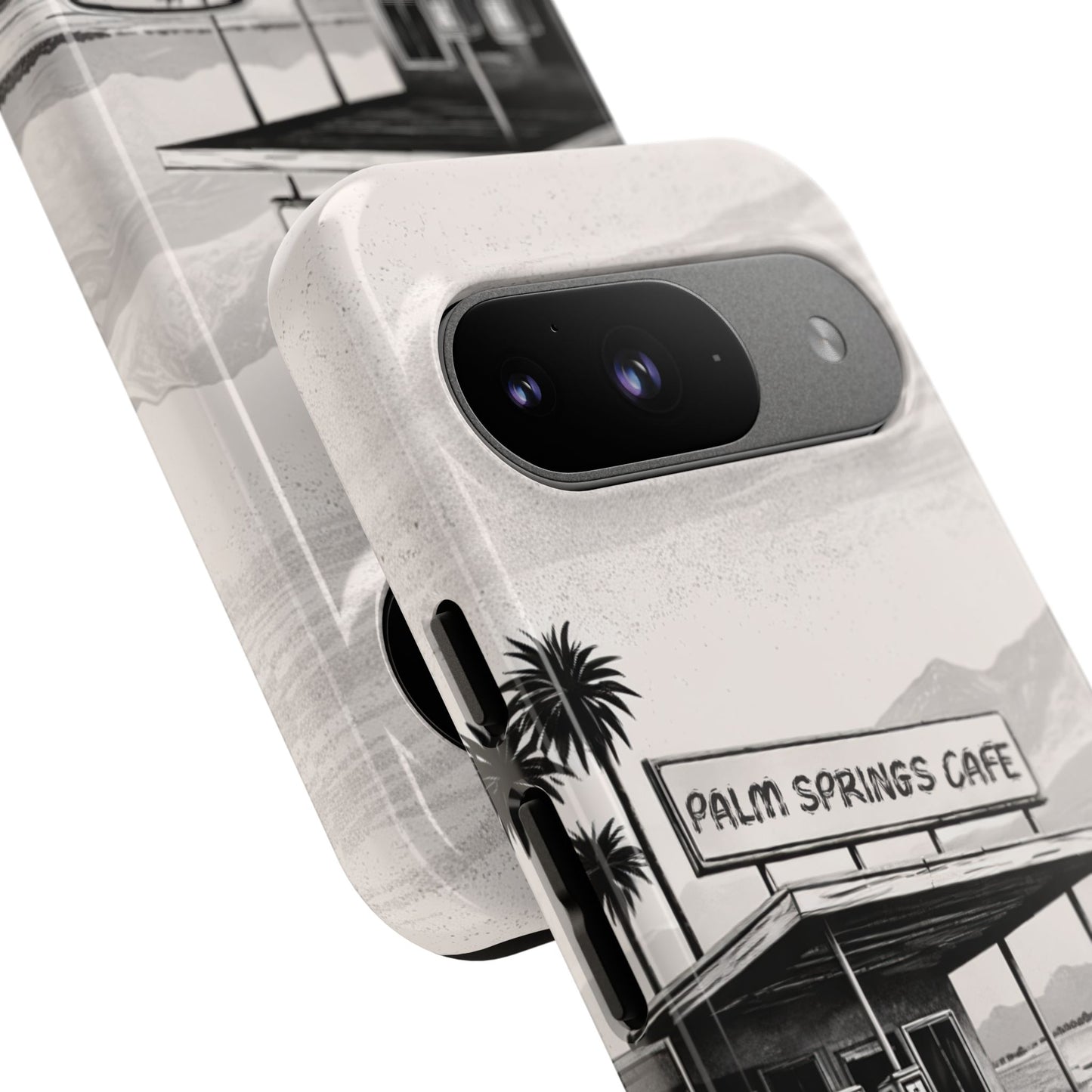 Vintage Palm Springs Cafe Phone Case – Retro Convertible Roadtrip Design