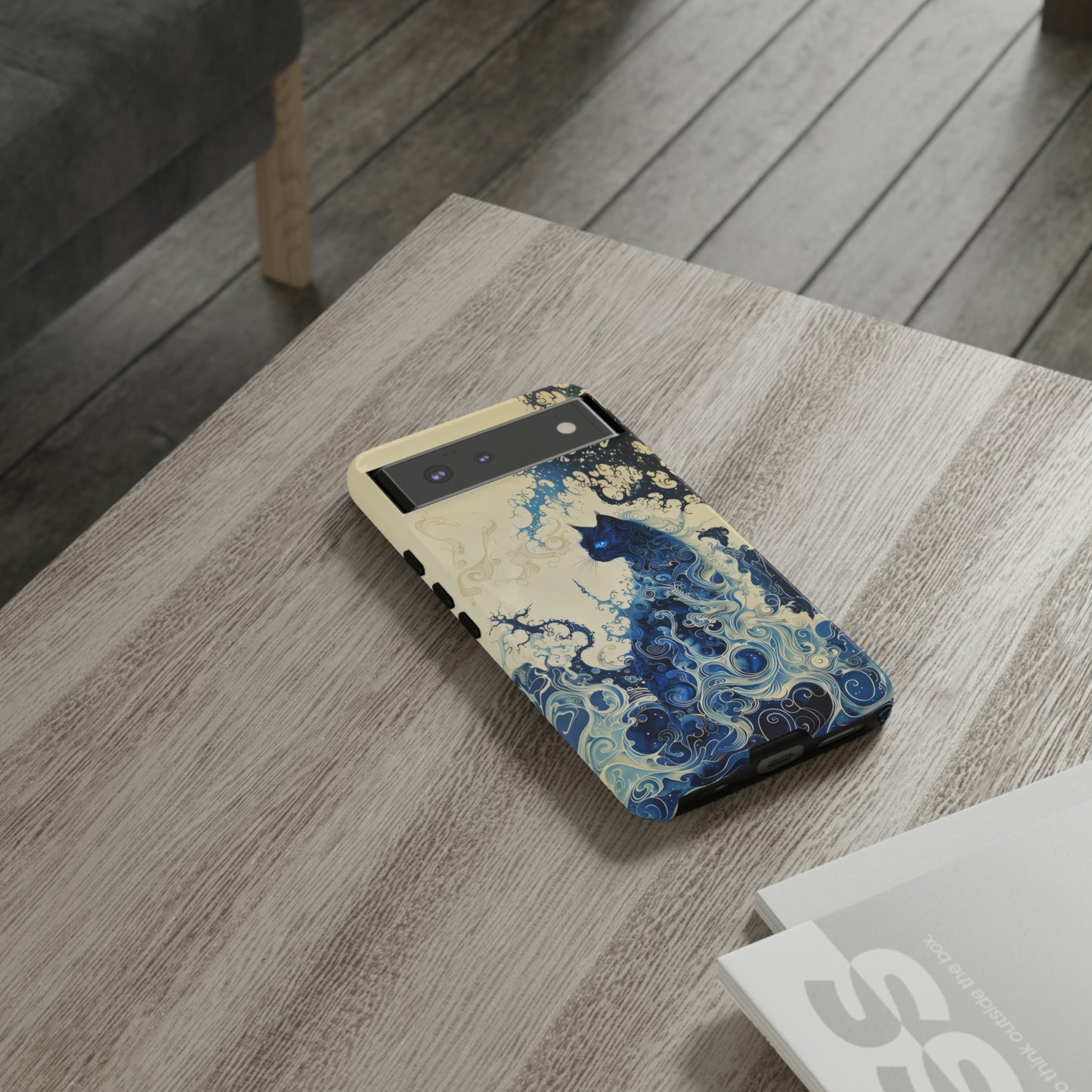 Black cat in smokeTough Cases