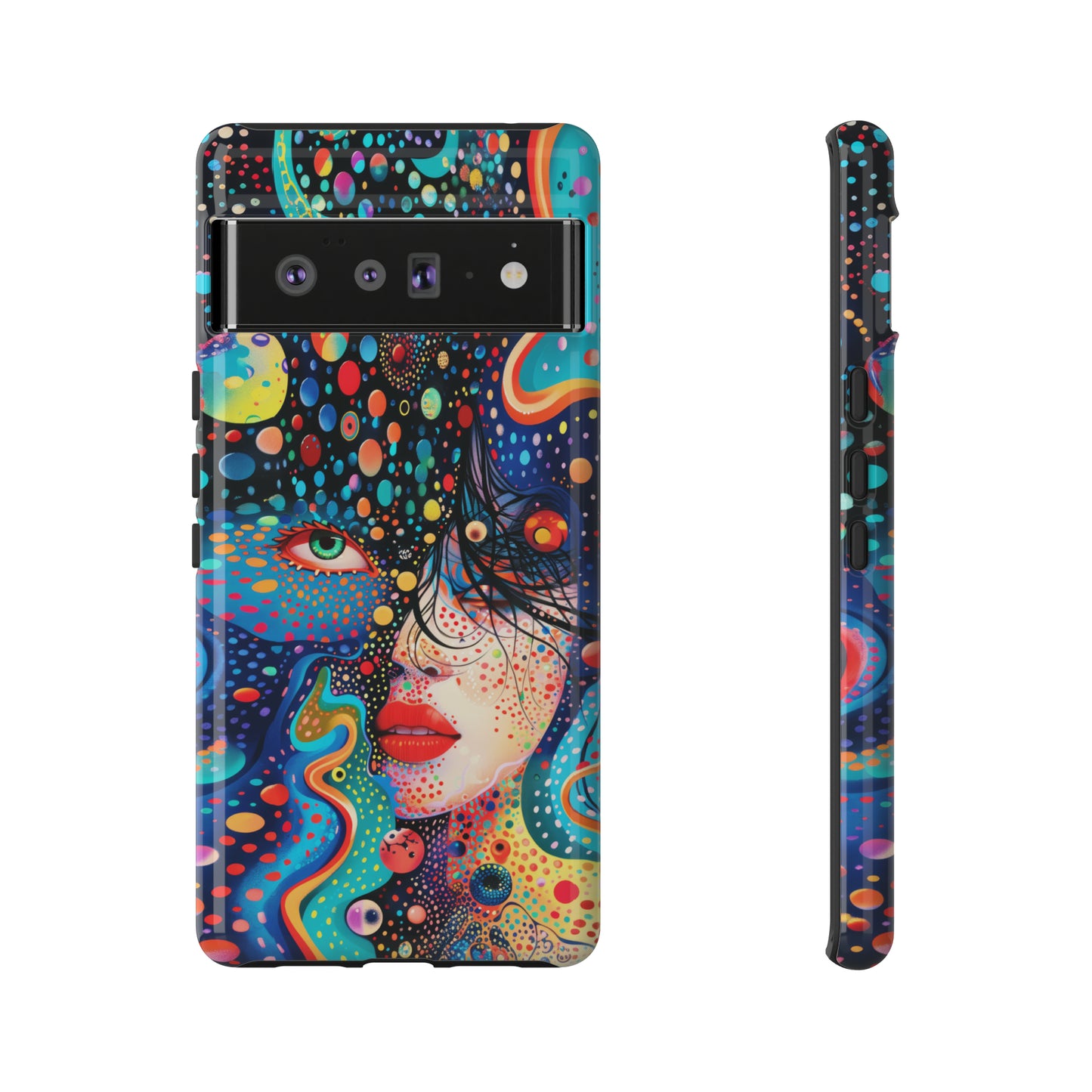 Phone Case, dream in color, Artistic design, Tough Case, Colorful whimsical flower design, iPhone 15, 14, 13, 12, 11, Samsung, Pixel