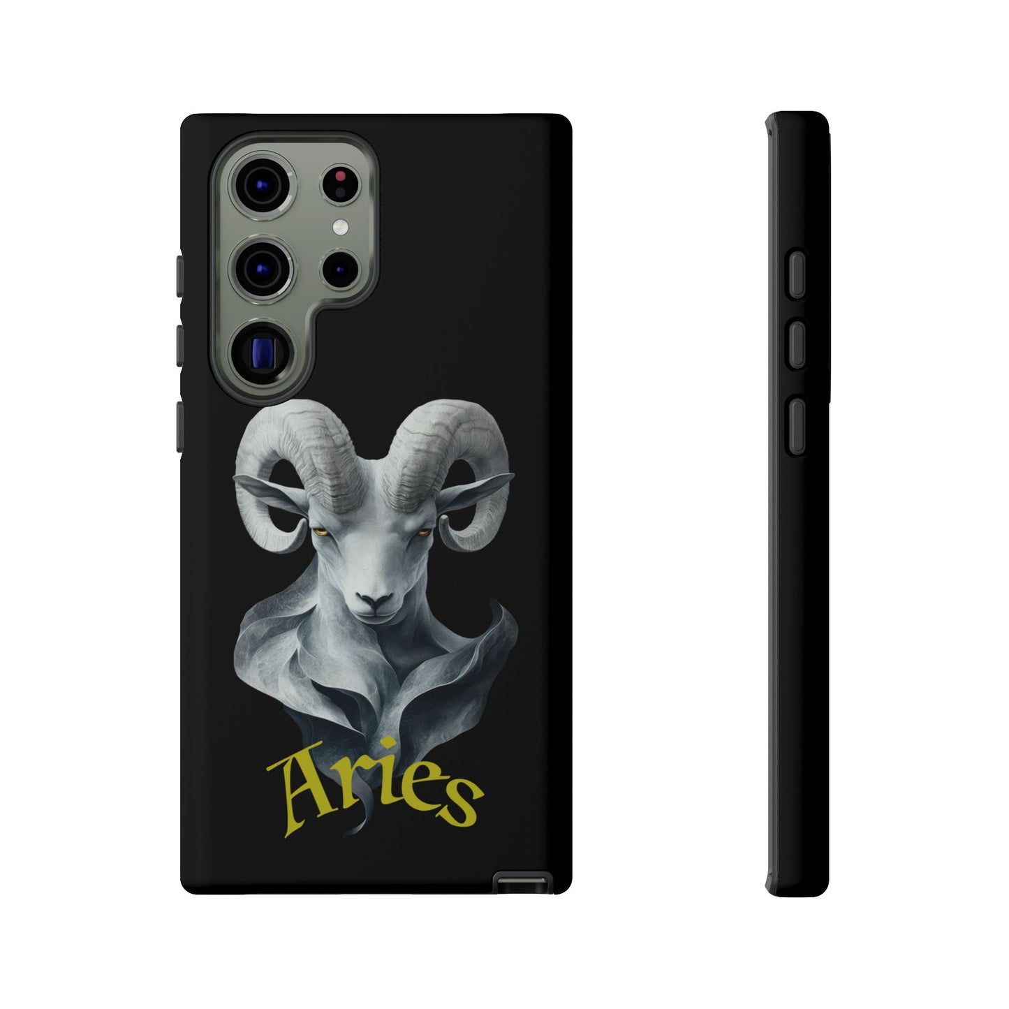 Aries Tough Phone Cases, Artistic Zodiac Phone Cases, premium-quality cases for iPhone, Samsung Galaxy, and Google Pixel devices