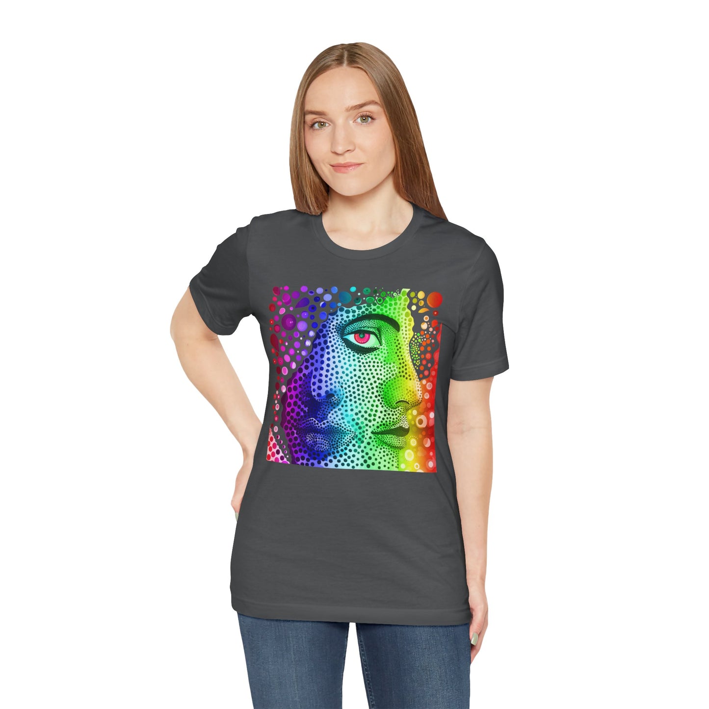 Two faced rainbow Unisex Jersey Short Sleeve Tee