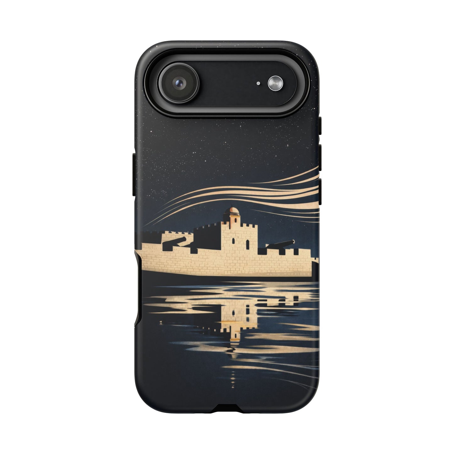 Essaouira Morocco Reflection Tough Phone Case — Night Sky in Essaouira Waterproof Design