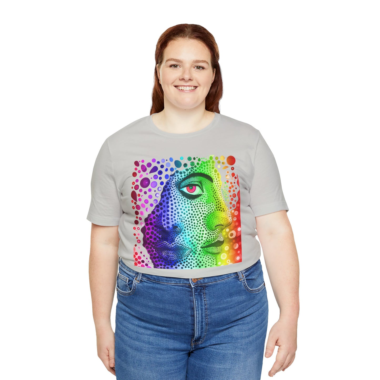 Two faced rainbow Unisex Jersey Short Sleeve Tee