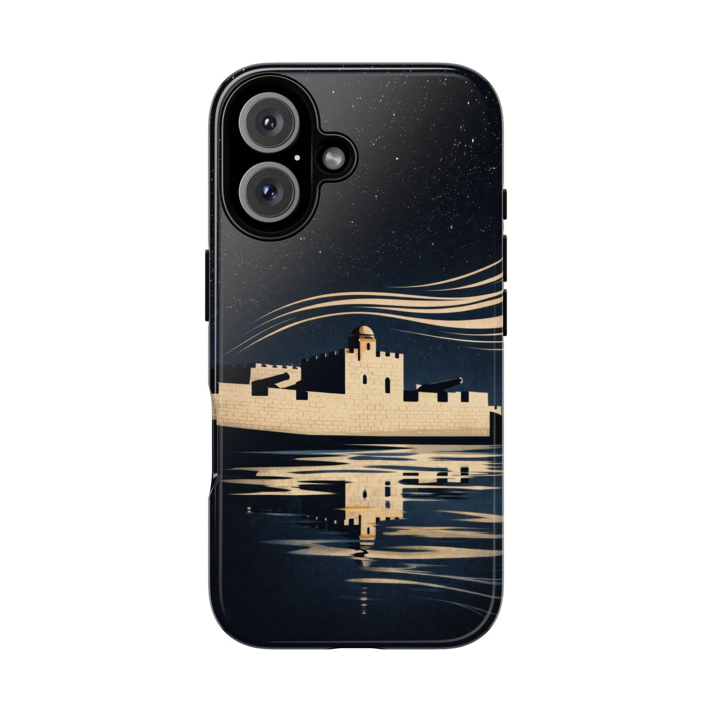 Essaouira Morocco Reflection Tough Phone Case — Night Sky in Essaouira Waterproof Design