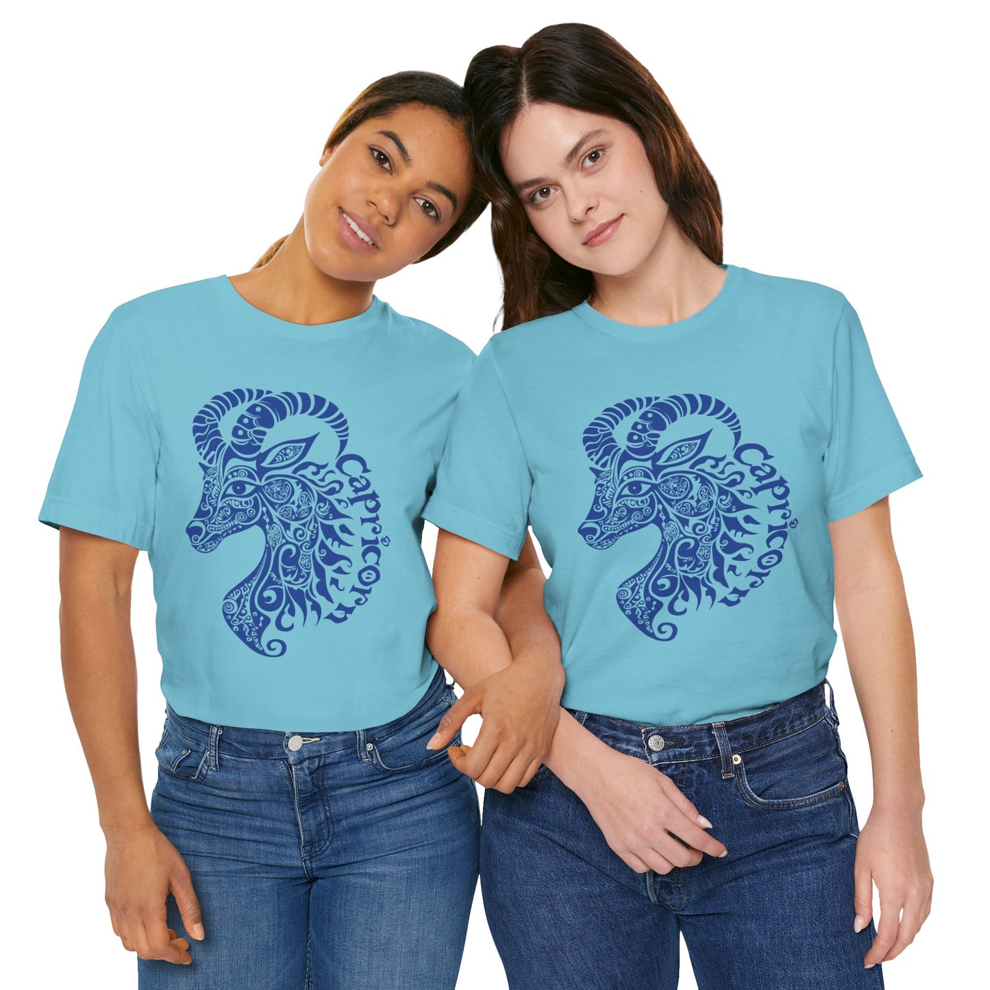 Capricorn blue graphic Unisex Jersey Short Sleeve Tee