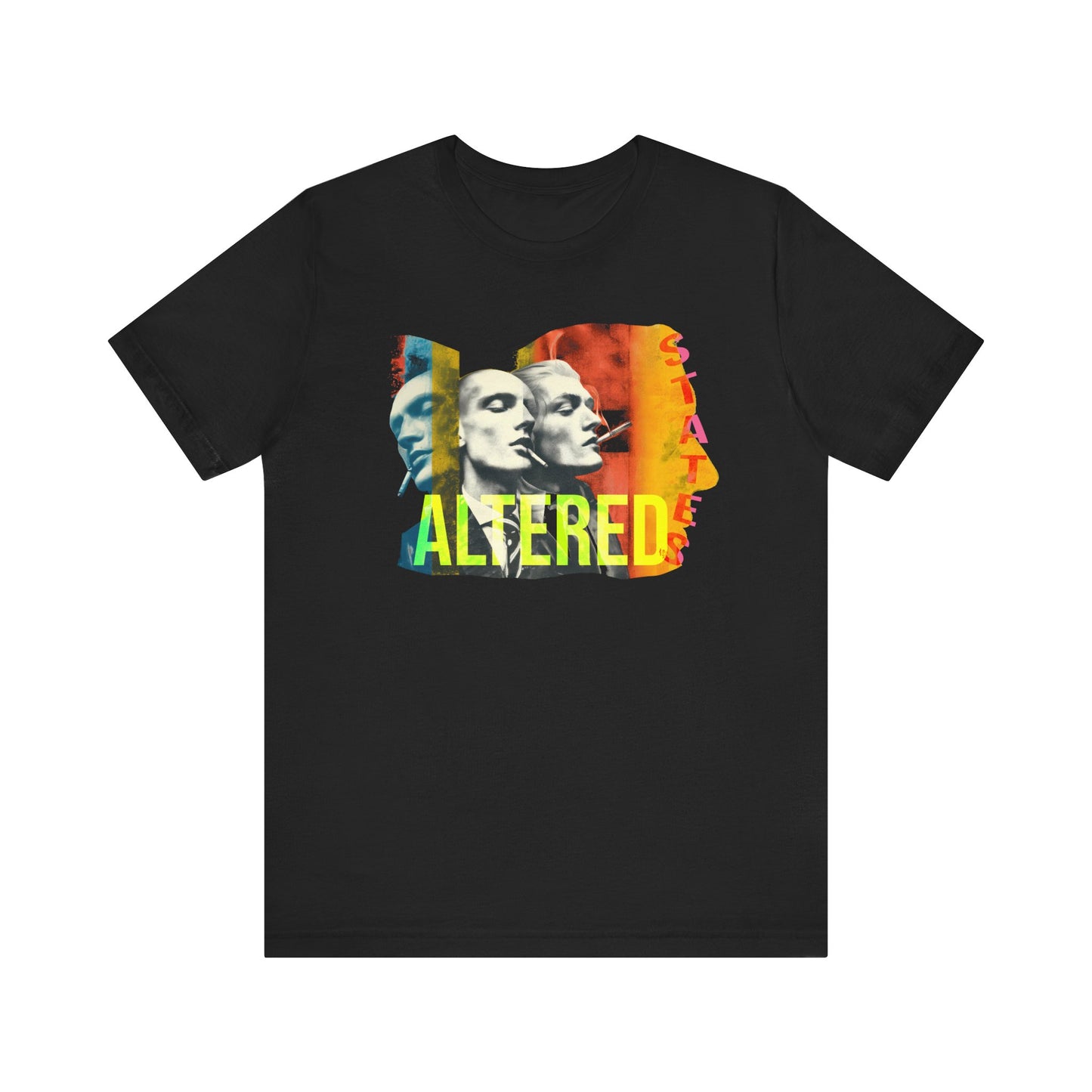 Altered Faces Graphic Tee — Retro Pop Art Psychedelic T-Shirt, Streetwear