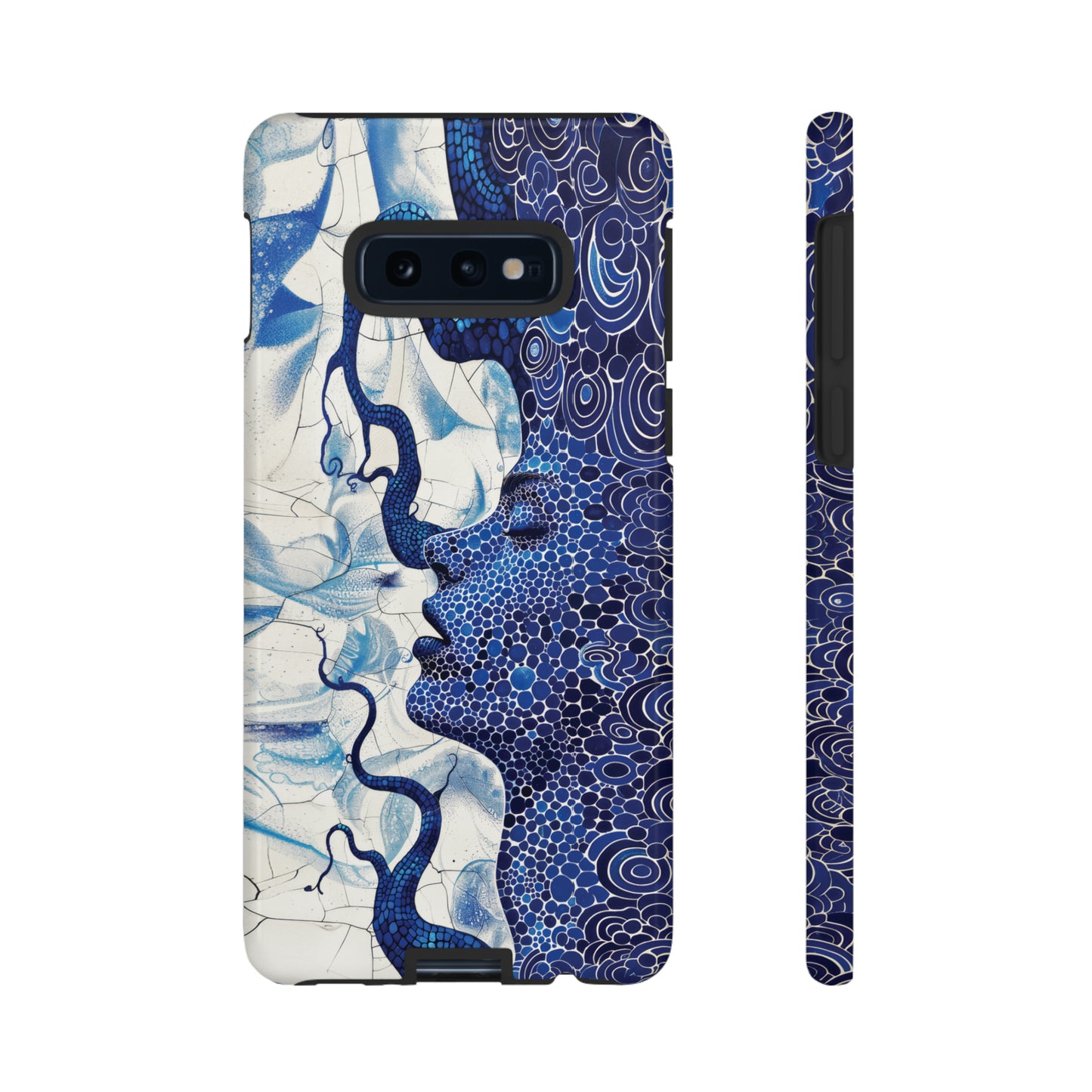 Phone Case, blue woman Artistic design, Tough Case, Colorful whimsical fantasy design, iPhone 15, 14, 13, 12, 11, Samsung, Pixel