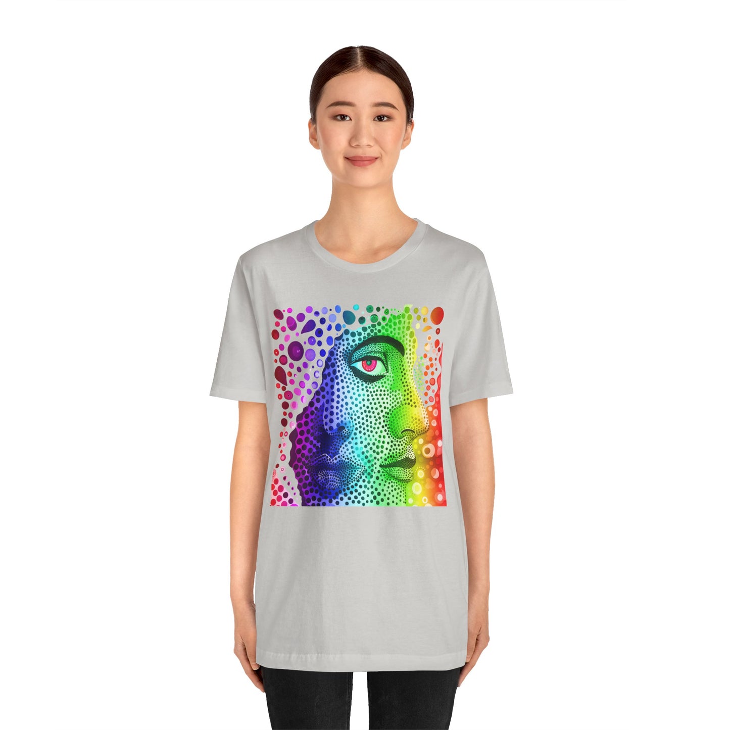 Two faced rainbow Unisex Jersey Short Sleeve Tee