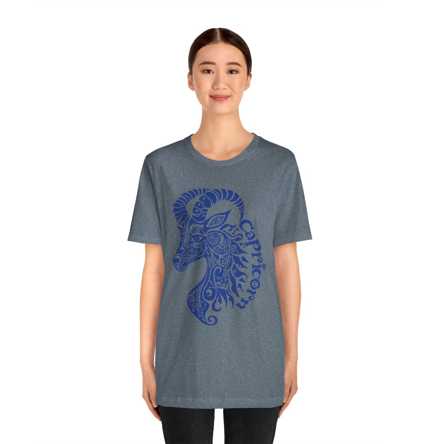 Capricorn blue graphic Unisex Jersey Short Sleeve Tee