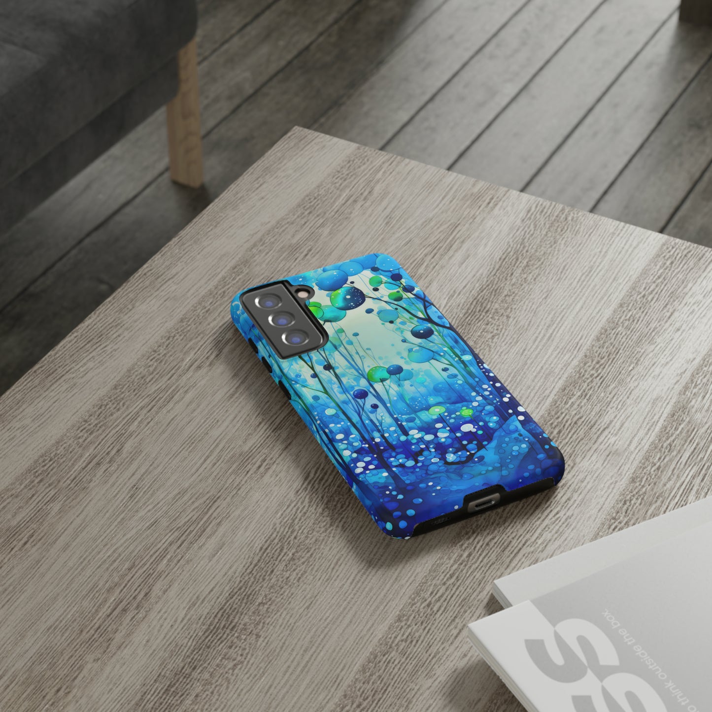 Blue fantasy forest Tough Cases