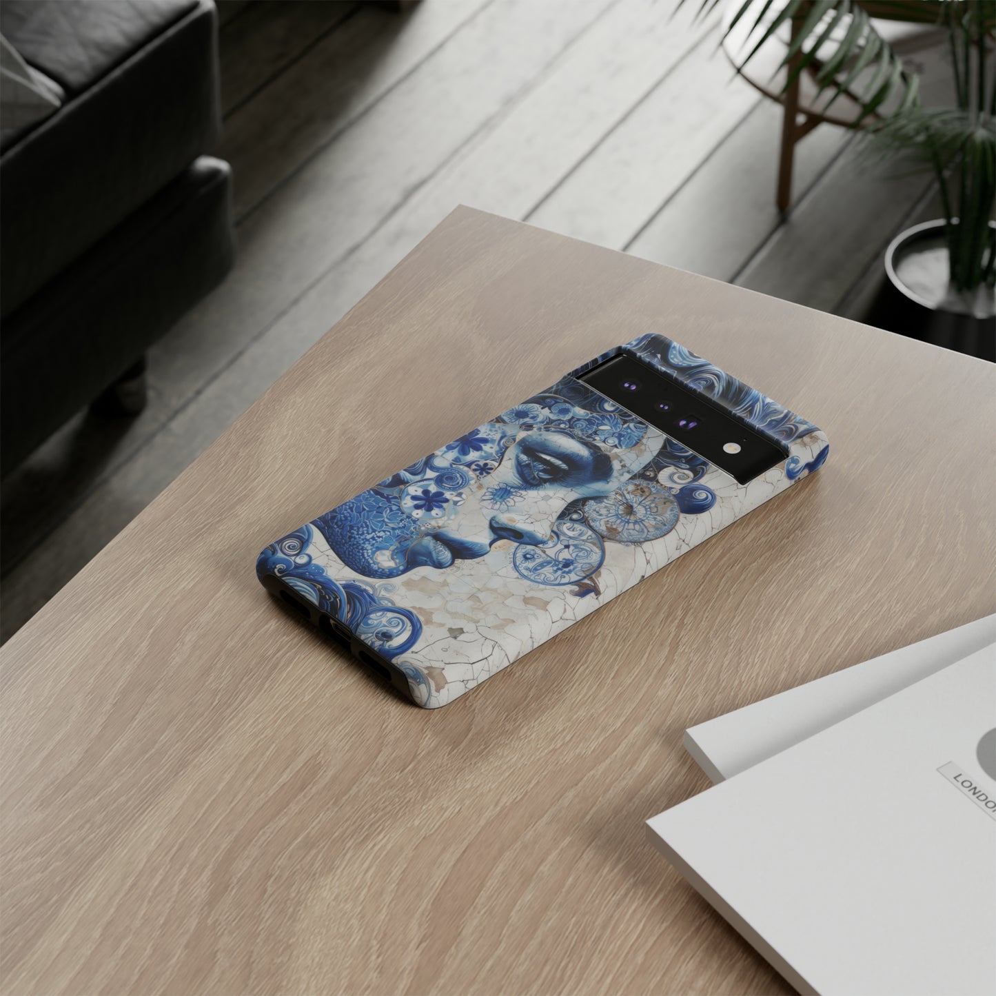 Blue tile womanTough Cases