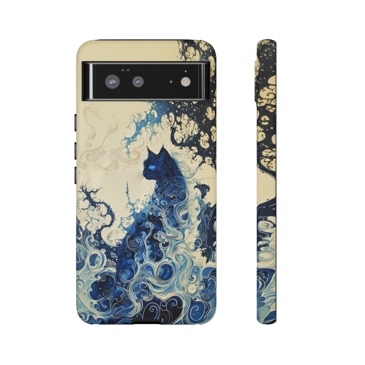 Black cat in smokeTough Cases