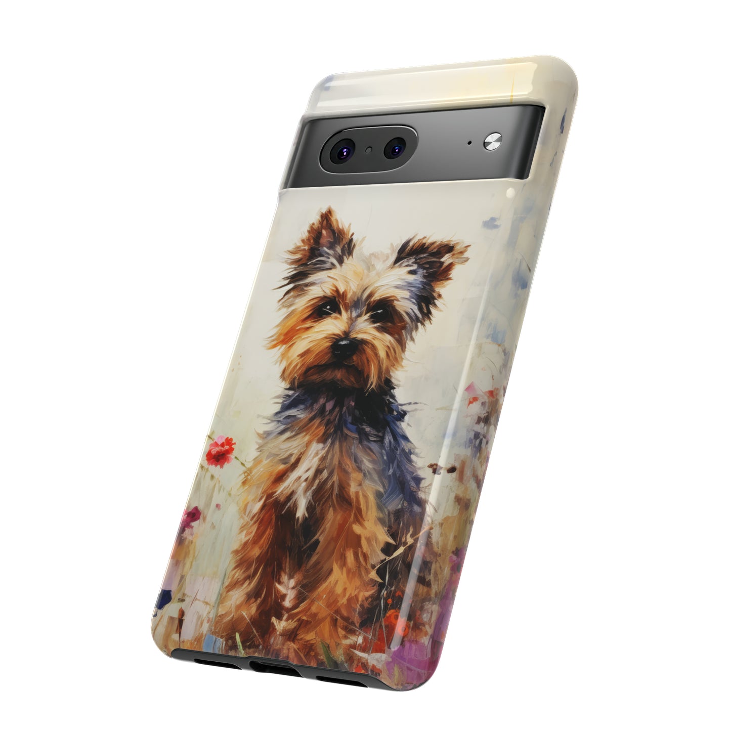 Yorkie in flowers Tough Cases