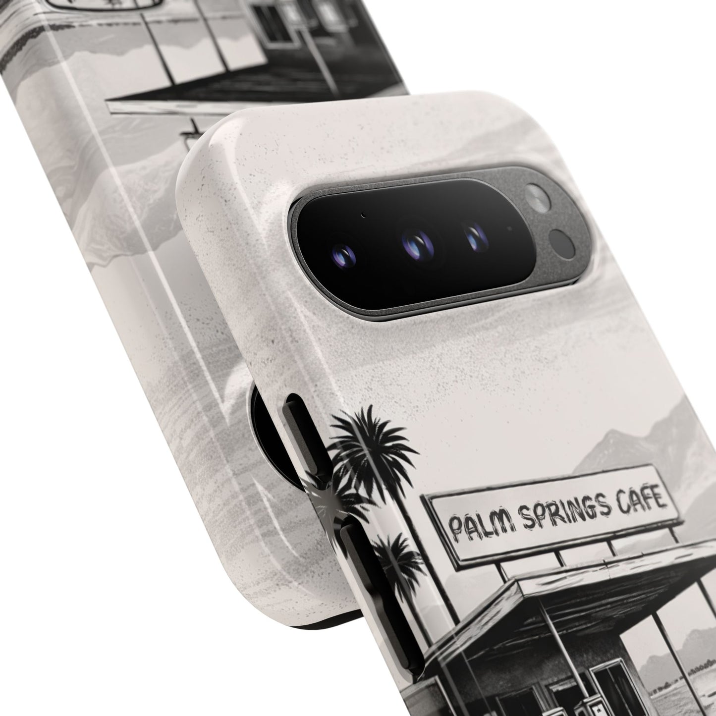Vintage Palm Springs Cafe Phone Case – Retro Convertible Roadtrip Design