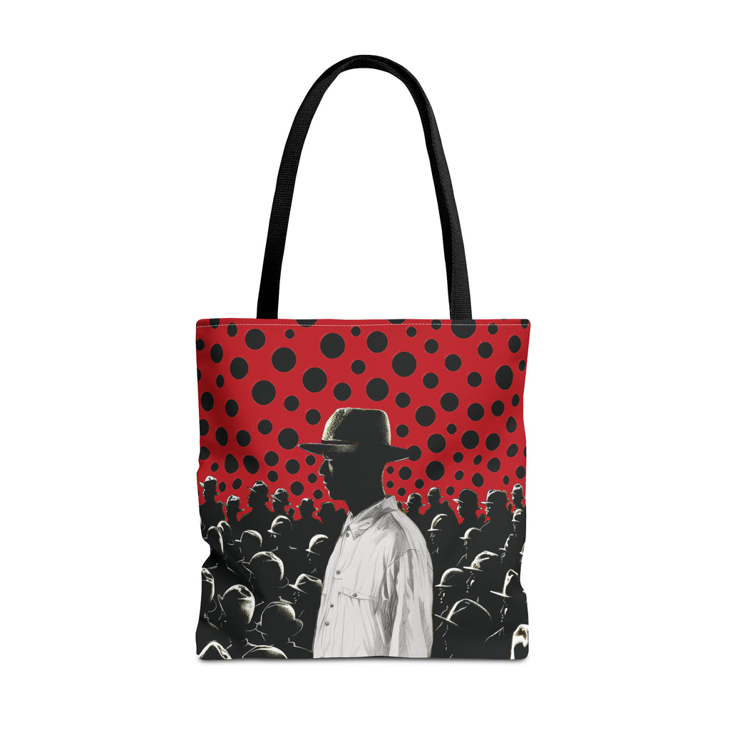 Stand up stand out red & black print Tote Bag in 3 sizes
