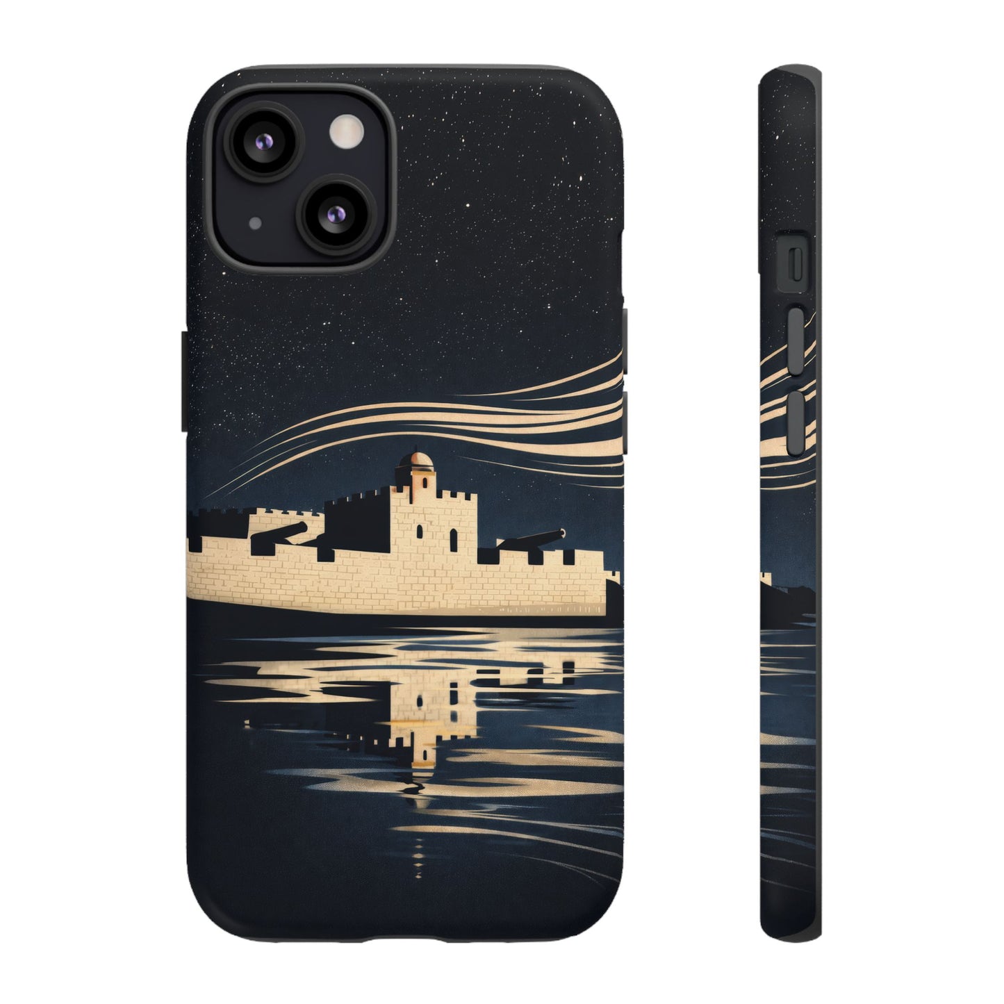 Essaouira Morocco Reflection Tough Phone Case — Night Sky in Essaouira Waterproof Design