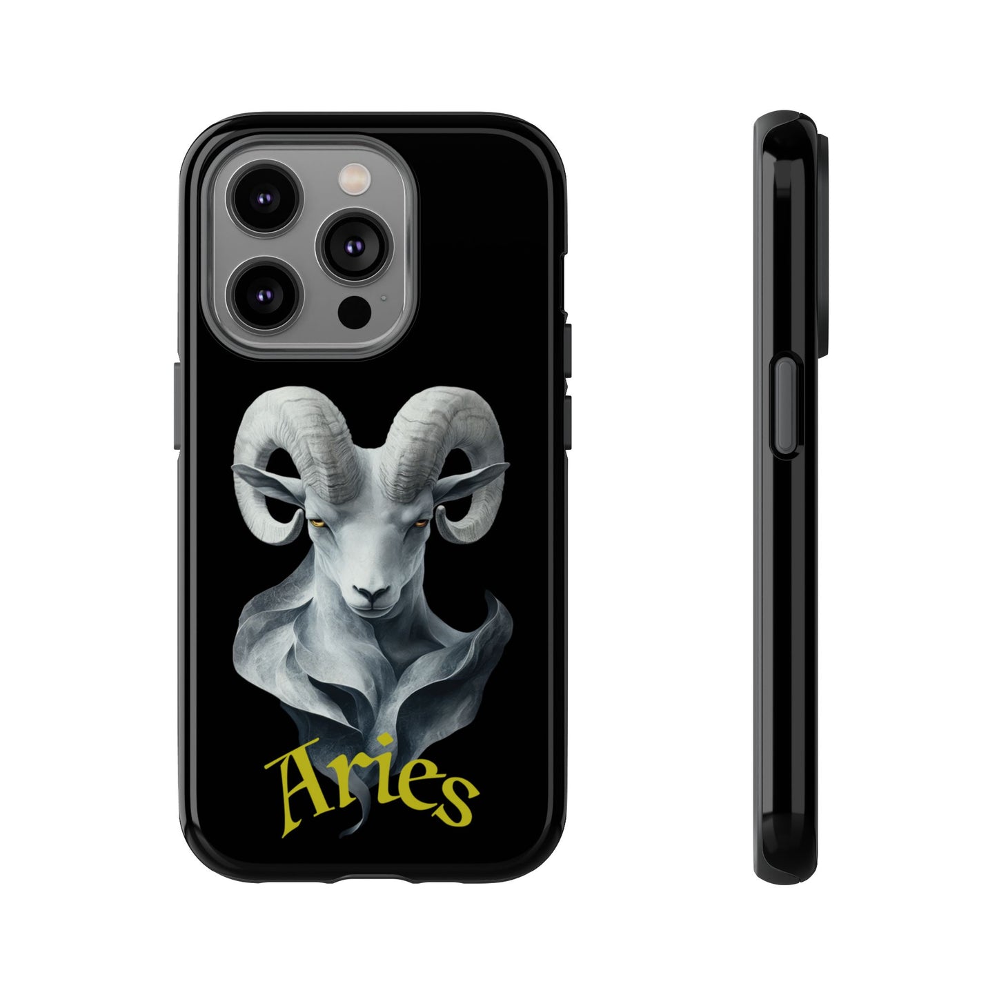 Aries Tough Phone Cases, Artistic Zodiac Phone Cases, premium-quality cases for iPhone, Samsung Galaxy, and Google Pixel devices