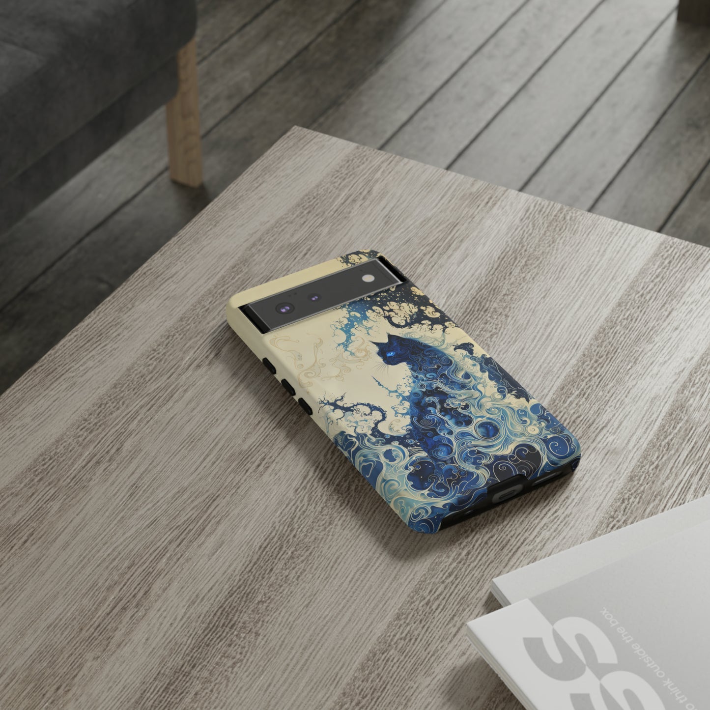 Black cat in smokeTough Cases