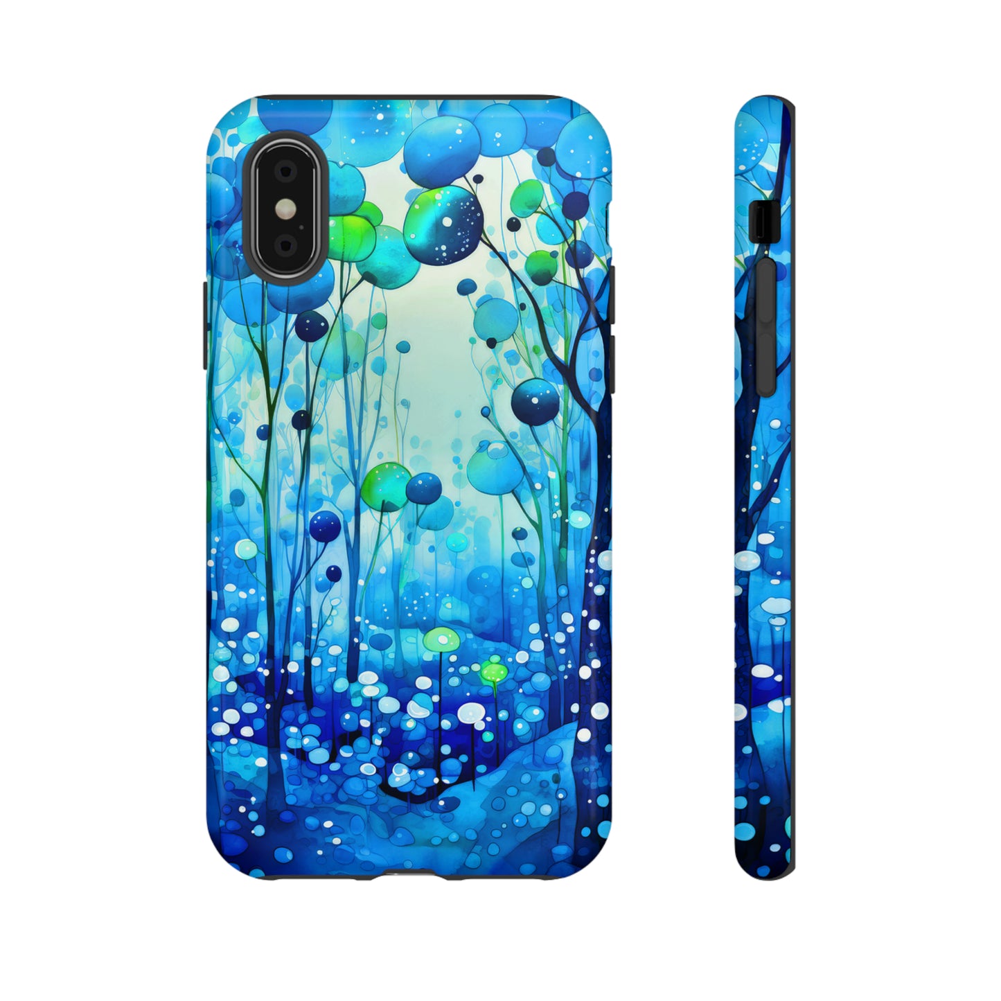 Blue fantasy forest Tough Cases