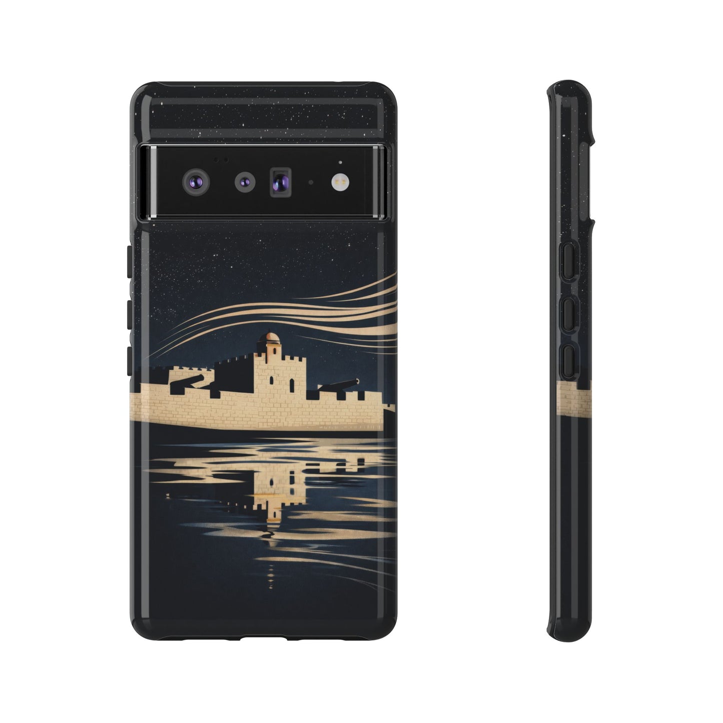 Essaouira Morocco Reflection Tough Phone Case — Night Sky in Essaouira Waterproof Design