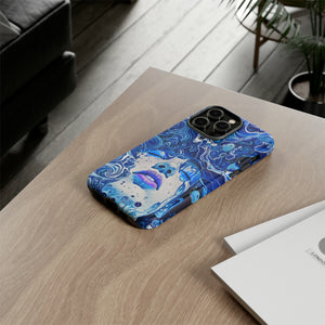 Phone Case, underwater design, Artistic design, Tough Case, Colorful whimsical water fantasy design, iPhone 15, 14, 13, 12, 11, Samsung, Pixel