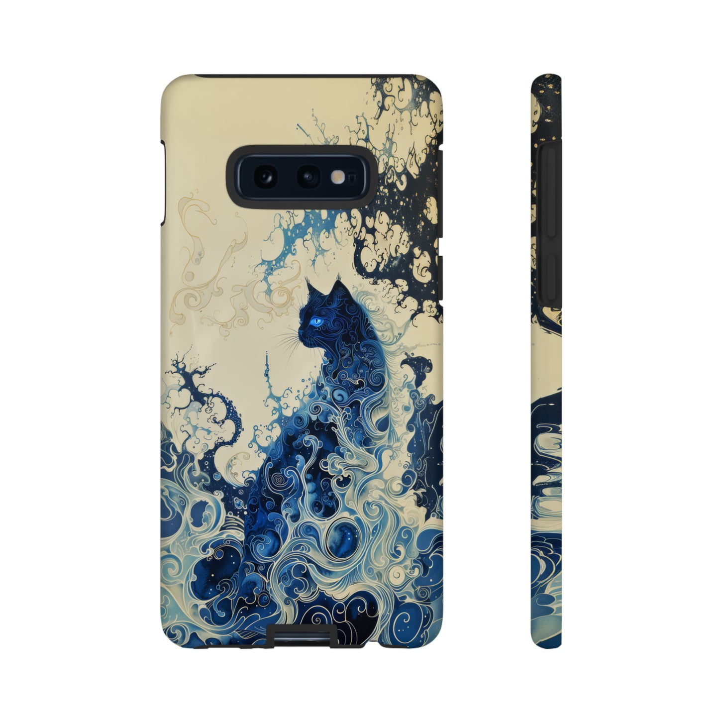 Black cat in smokeTough Cases