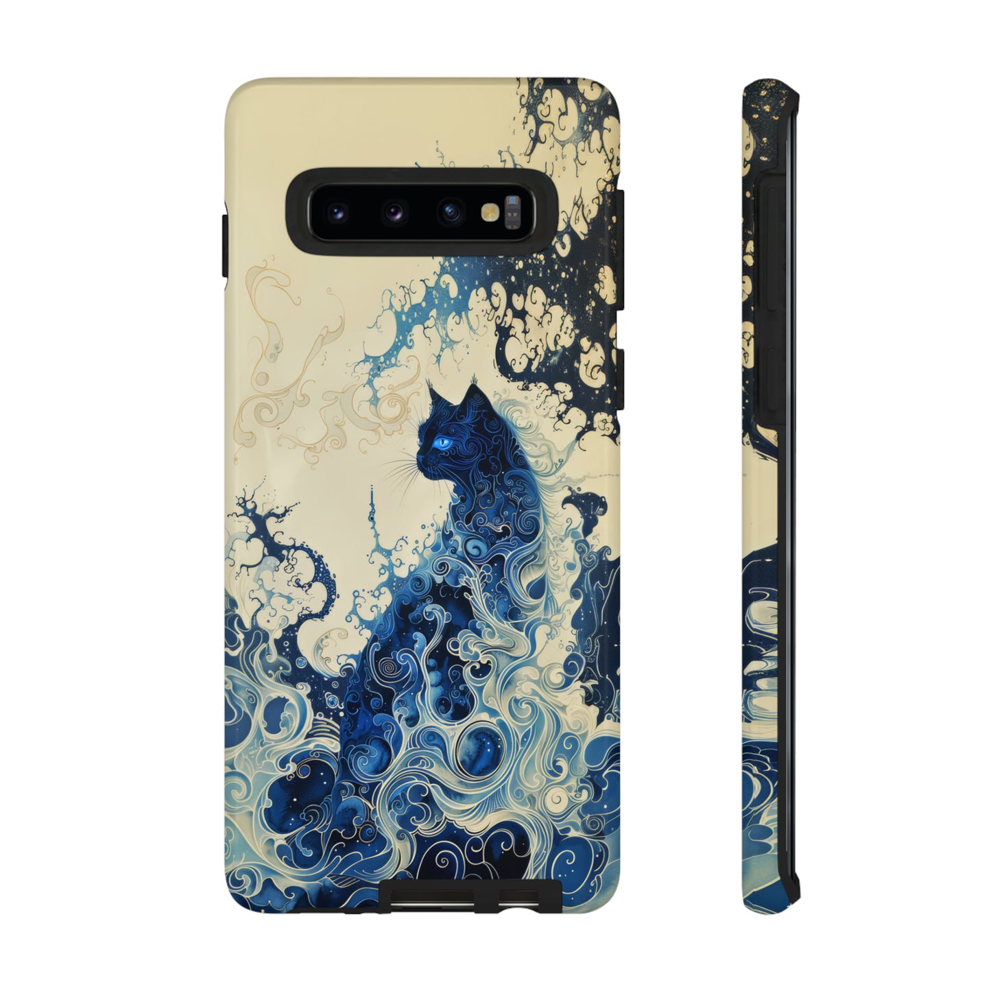 Black cat in smokeTough Cases