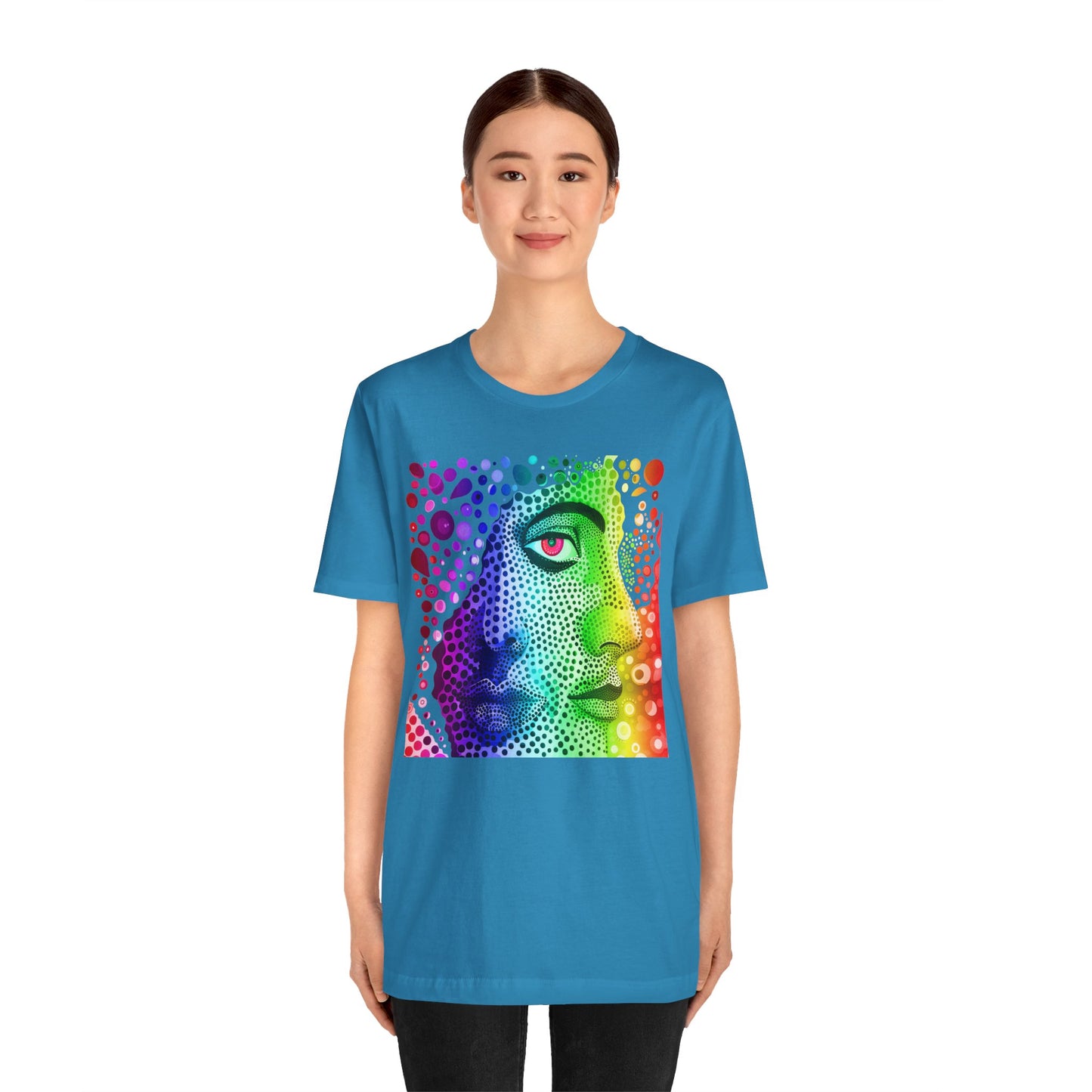 Two faced rainbow Unisex Jersey Short Sleeve Tee
