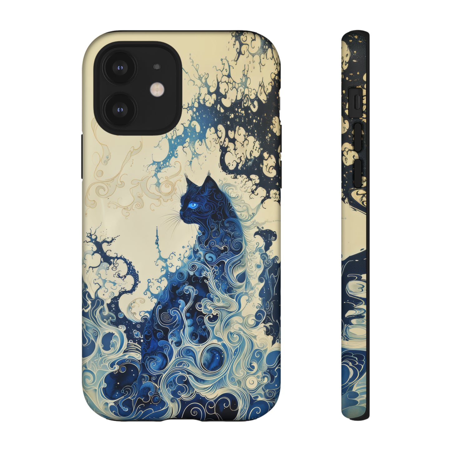 Black cat in smokeTough Cases