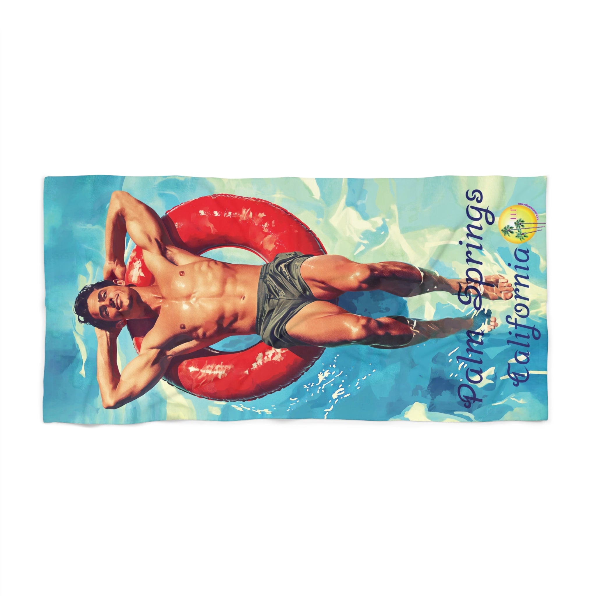 Red float PS House Beach Towel