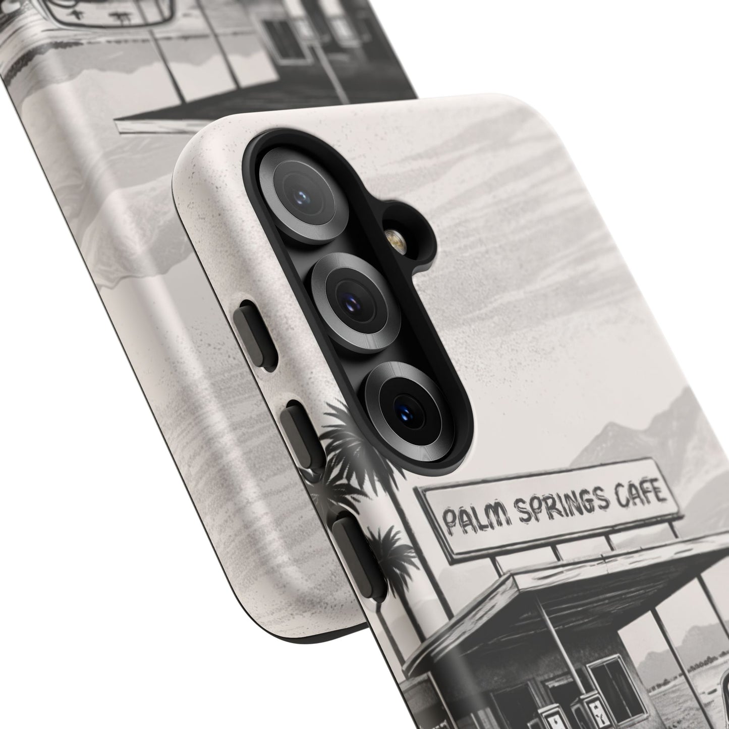Vintage Palm Springs Cafe Phone Case – Retro Convertible Roadtrip Design
