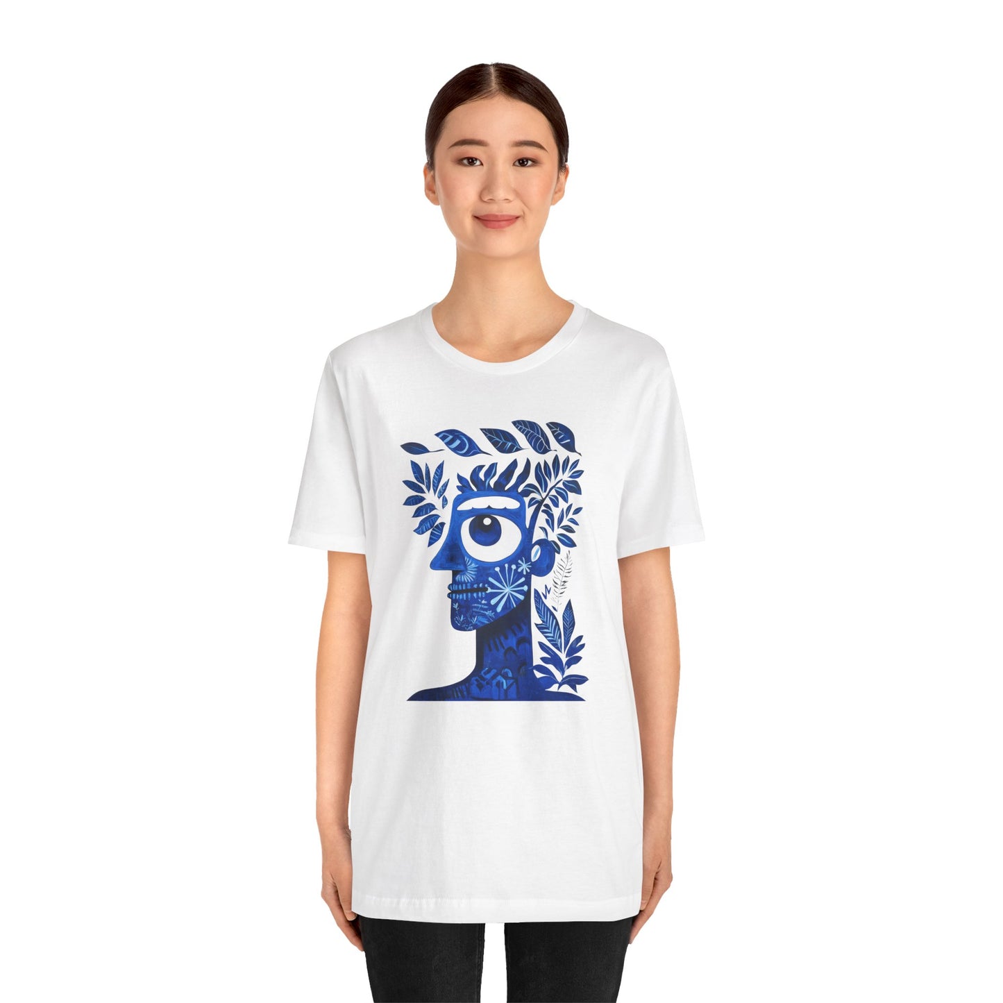 Botanical Face Graphic Tee | Nature Lover Shirt, Eco-Friendly Gift, Art-Inspired Apparel, Boho Style Wear, Casual Summer Top