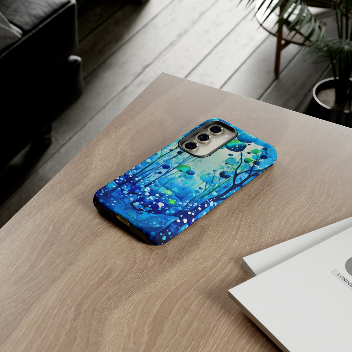 Blue fantasy forest Tough Cases