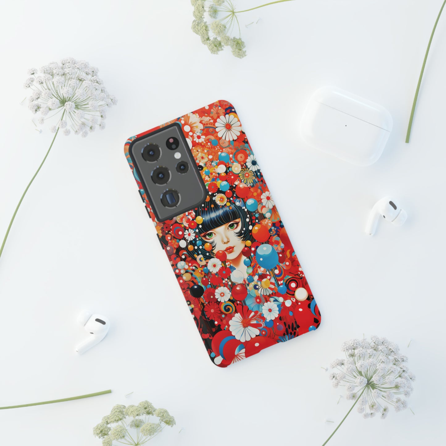 Girl in red blossoms Tough Cases