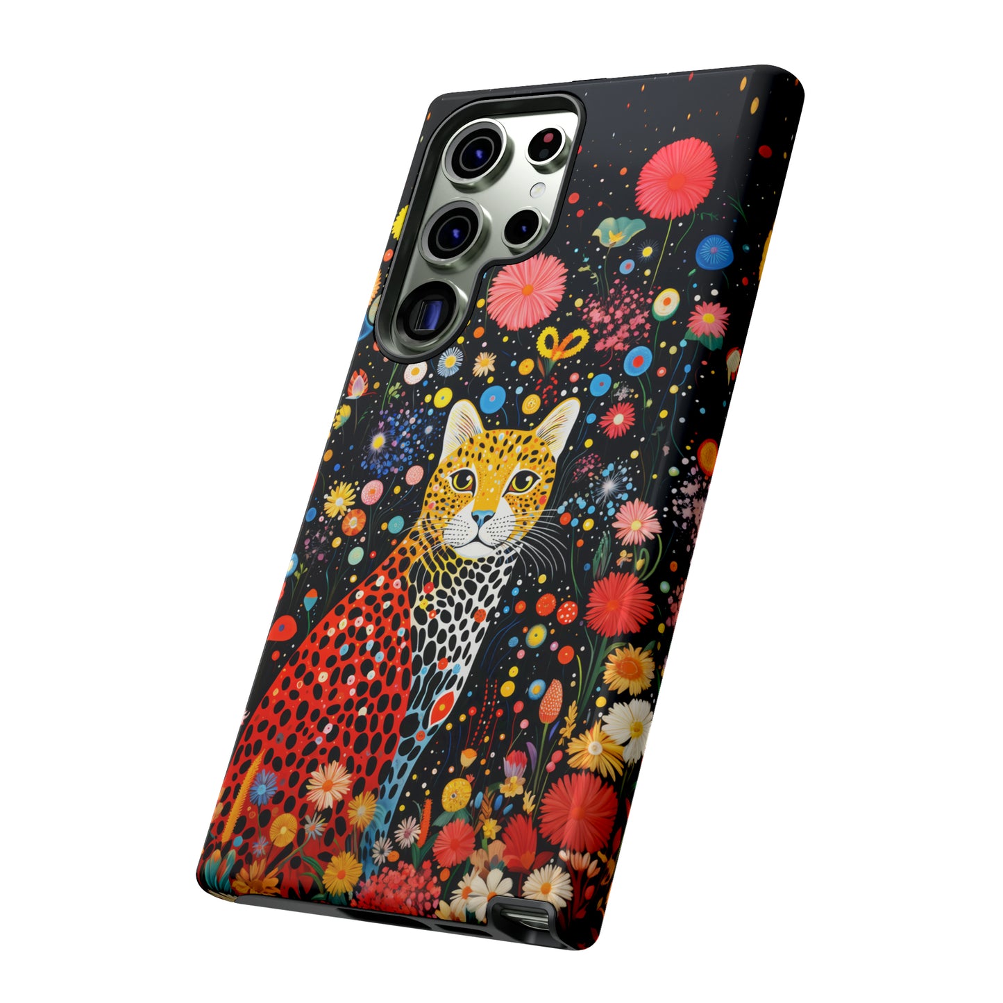 Cheetah in night flowers Tough Cases