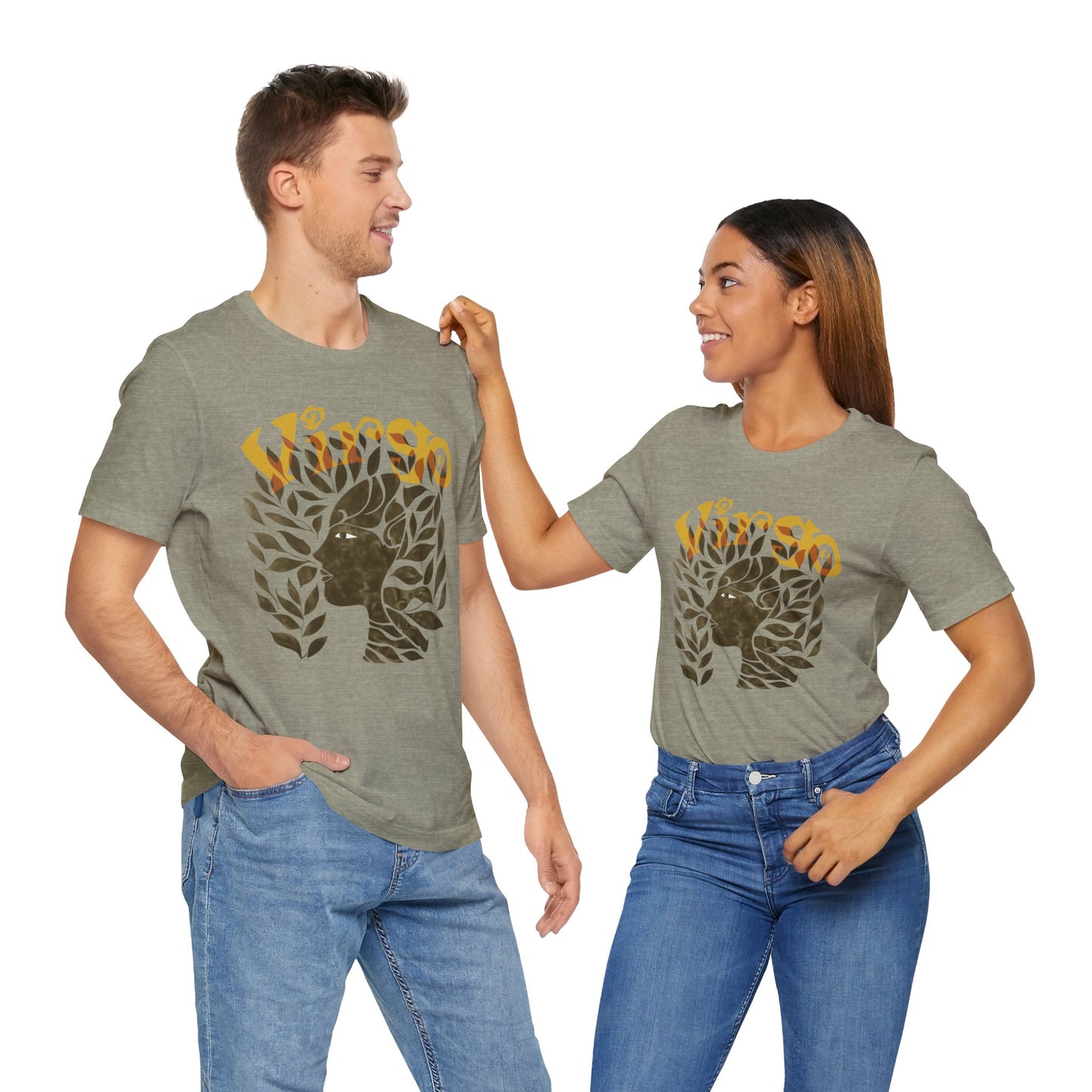 Virgo bronze graphic Unisex Jersey Short Sleeve Tee
