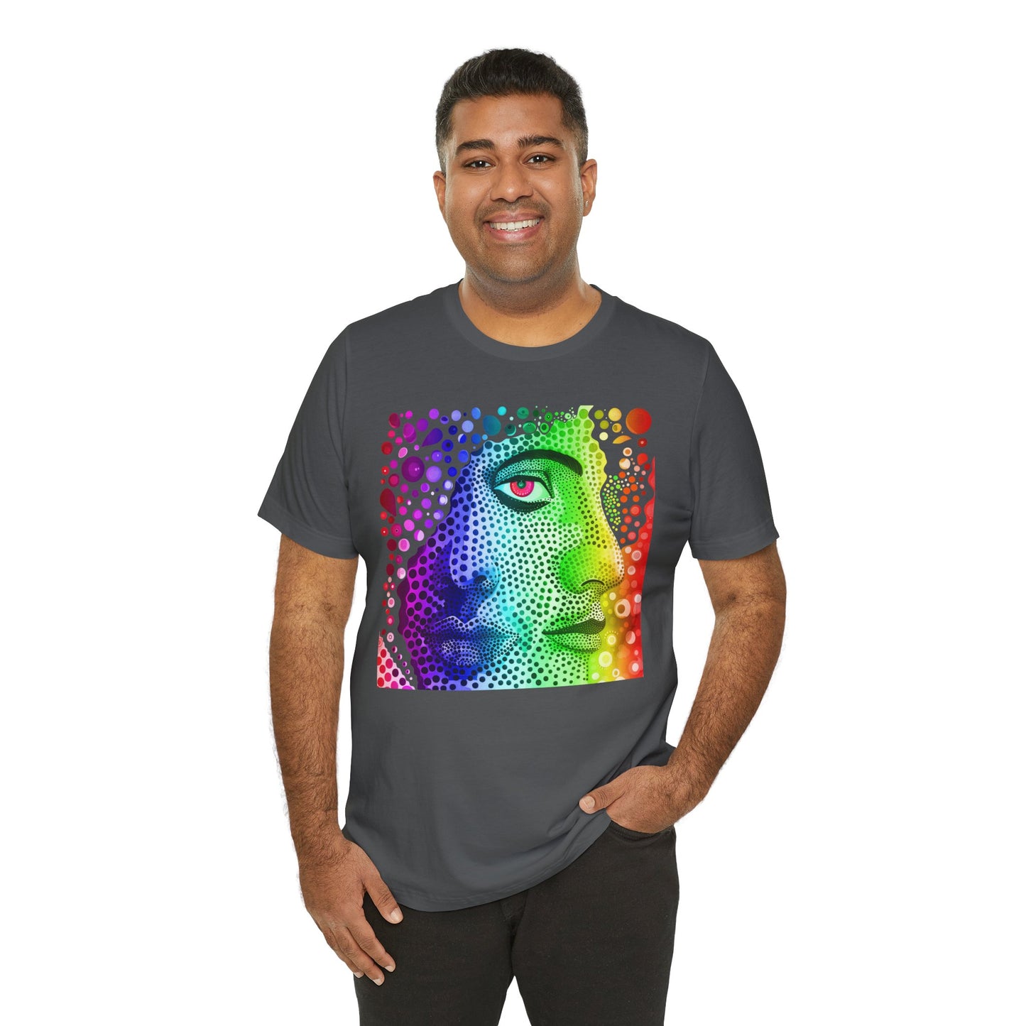 Two faced rainbow Unisex Jersey Short Sleeve Tee