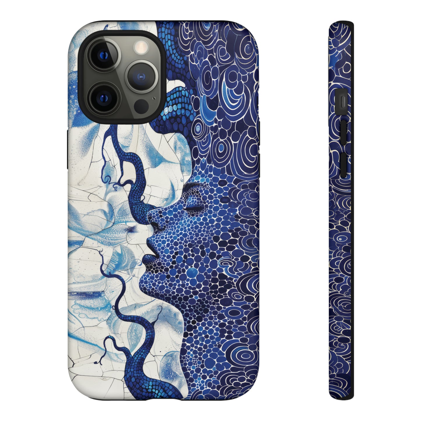 Phone Case, blue woman Artistic design, Tough Case, Colorful whimsical fantasy design, iPhone 15, 14, 13, 12, 11, Samsung, Pixel
