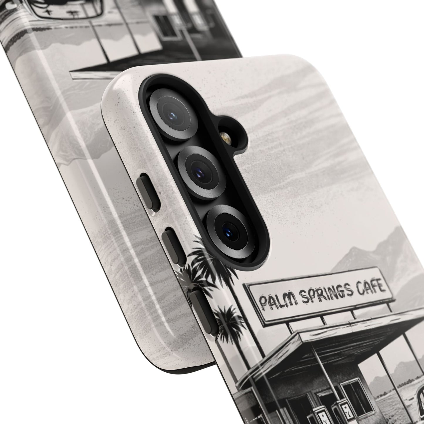 Vintage Palm Springs Cafe Phone Case – Retro Convertible Roadtrip Design