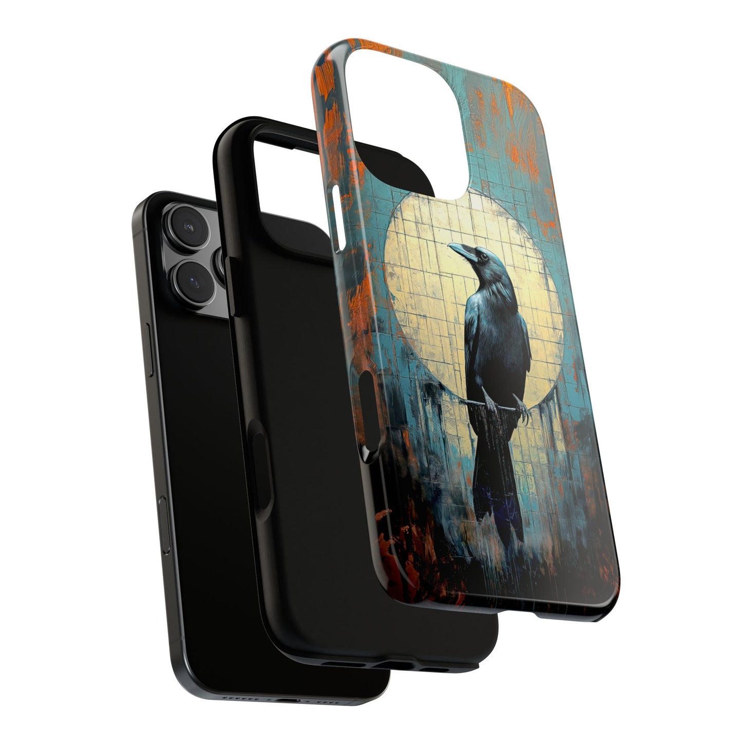 Mystical Raven Phone Case - Tough Protection with Artistic Design