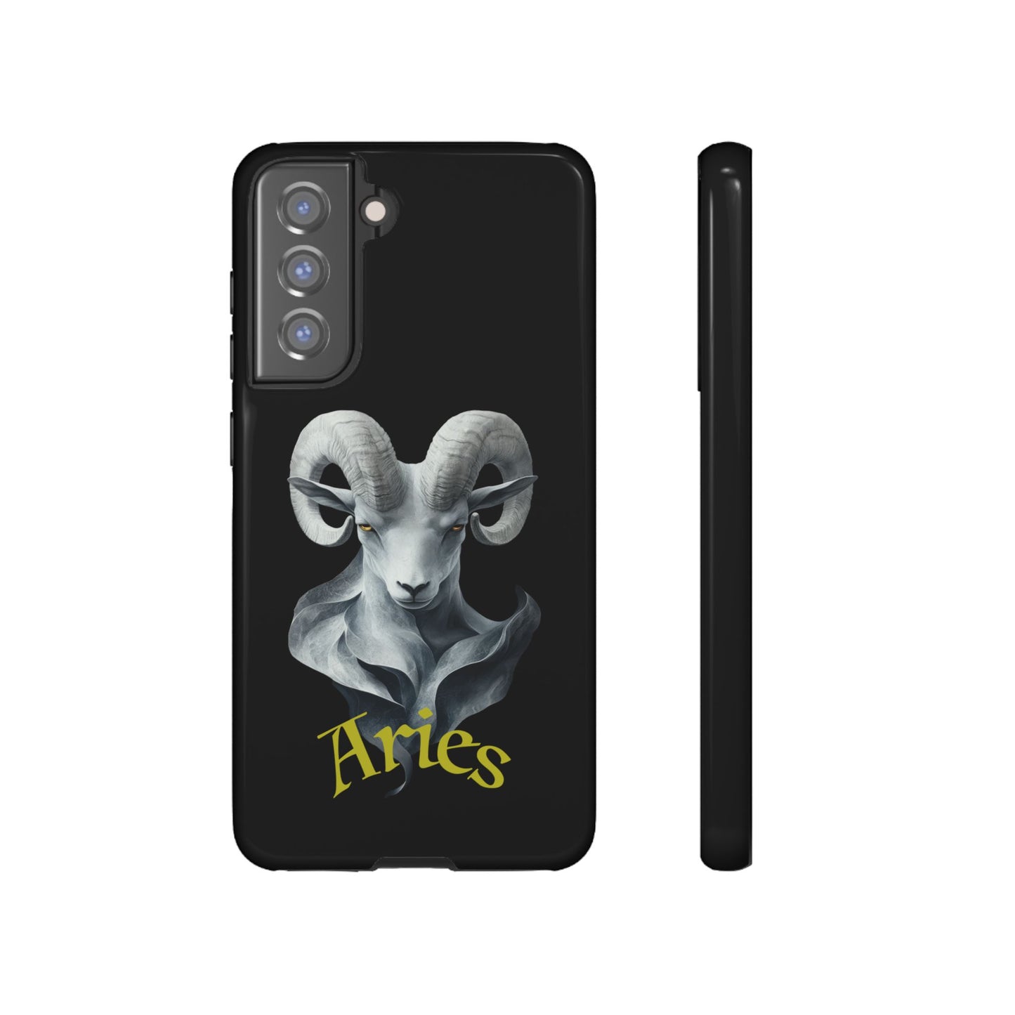 Aries Tough Phone Cases, Artistic Zodiac Phone Cases, premium-quality cases for iPhone, Samsung Galaxy, and Google Pixel devices