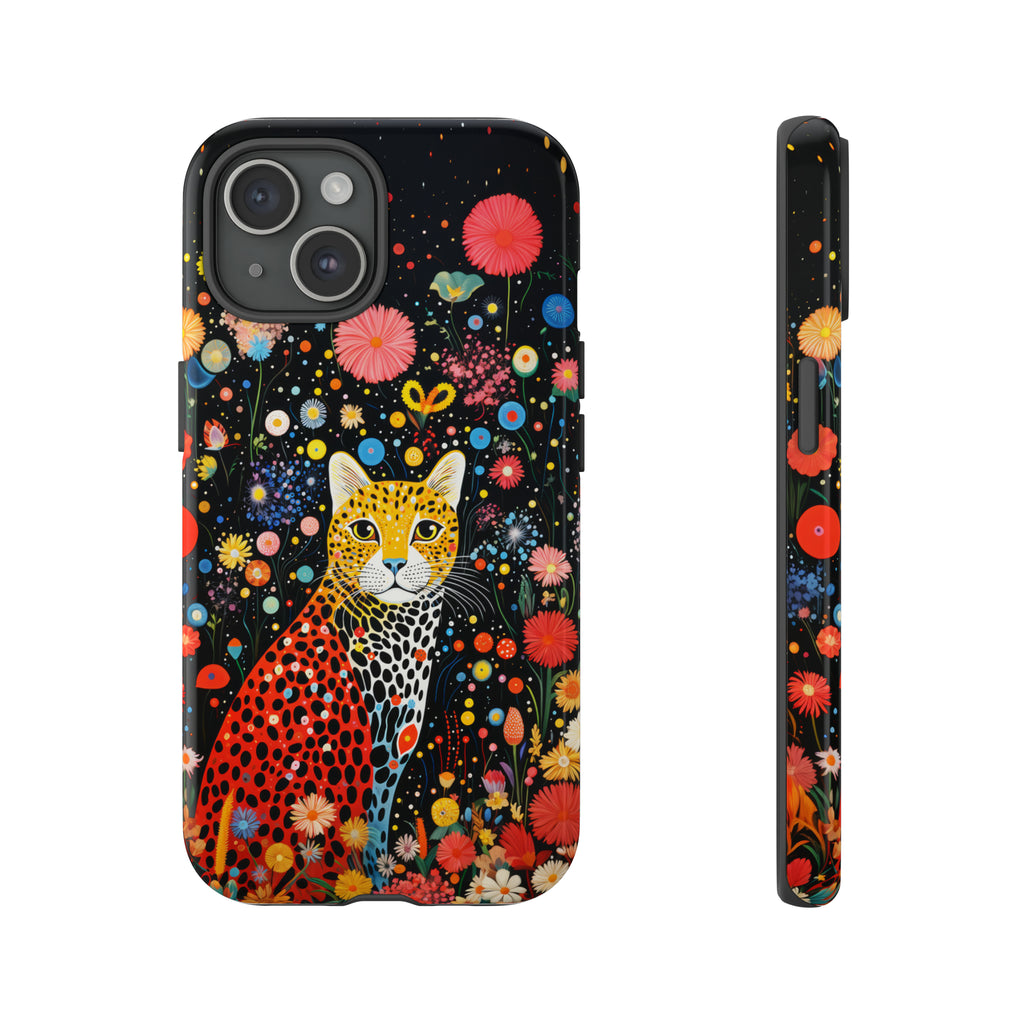 Cheetah in night flowers Tough Cases