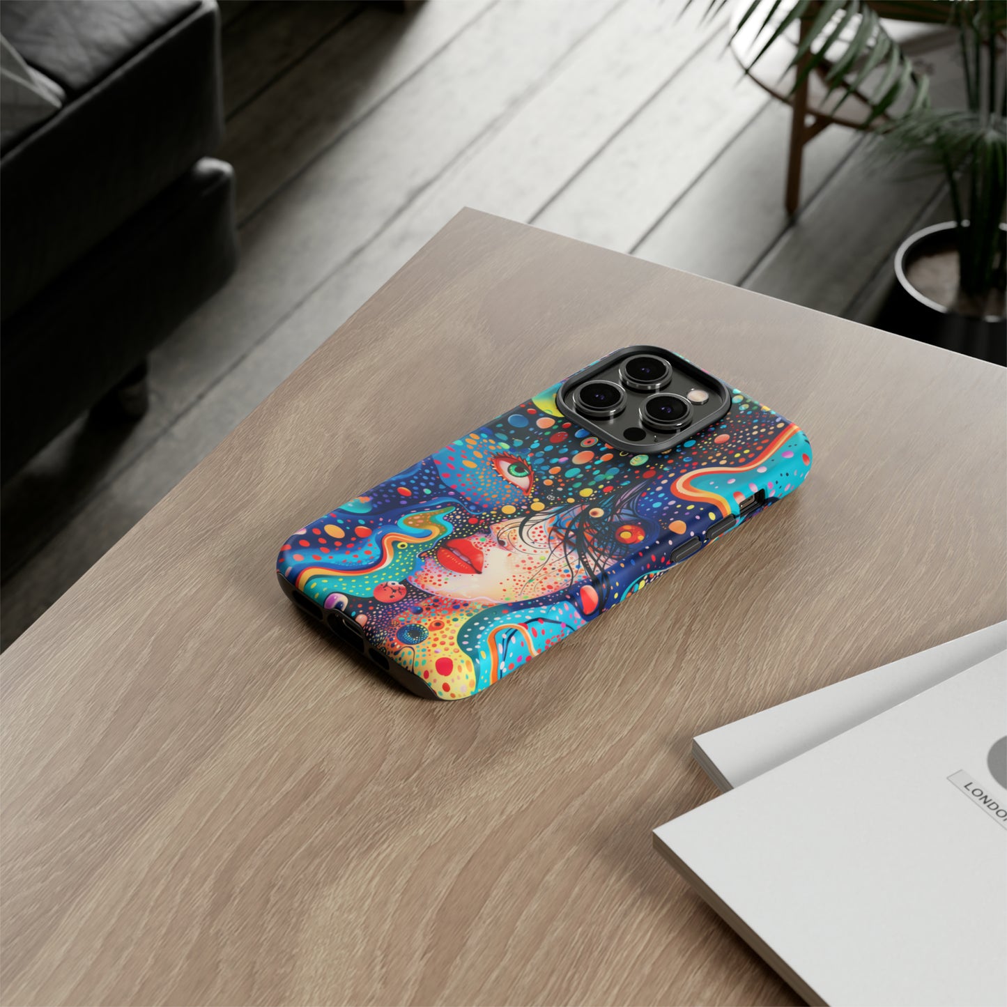 Phone Case, dream in color, Artistic design, Tough Case, Colorful whimsical flower design, iPhone 15, 14, 13, 12, 11, Samsung, Pixel