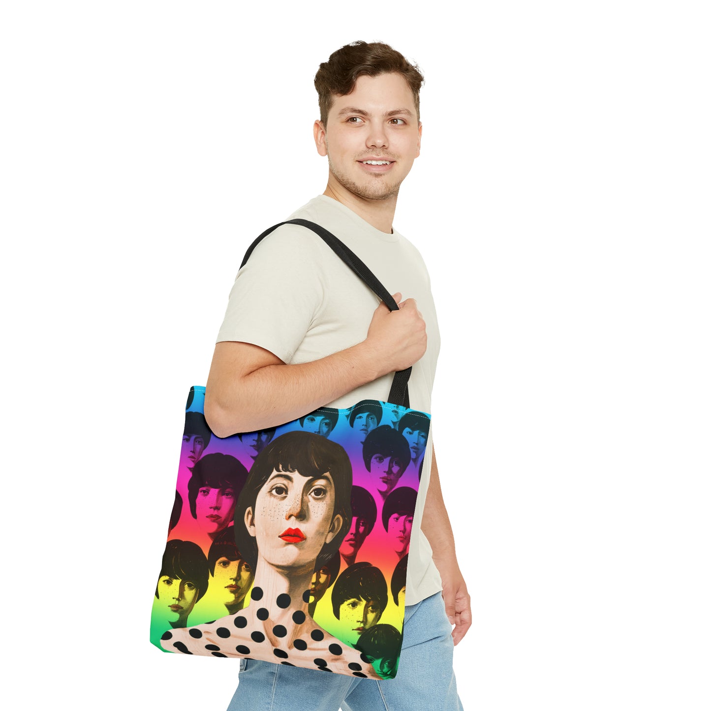 Stand out rainbow Tote Bag in 3 sizes