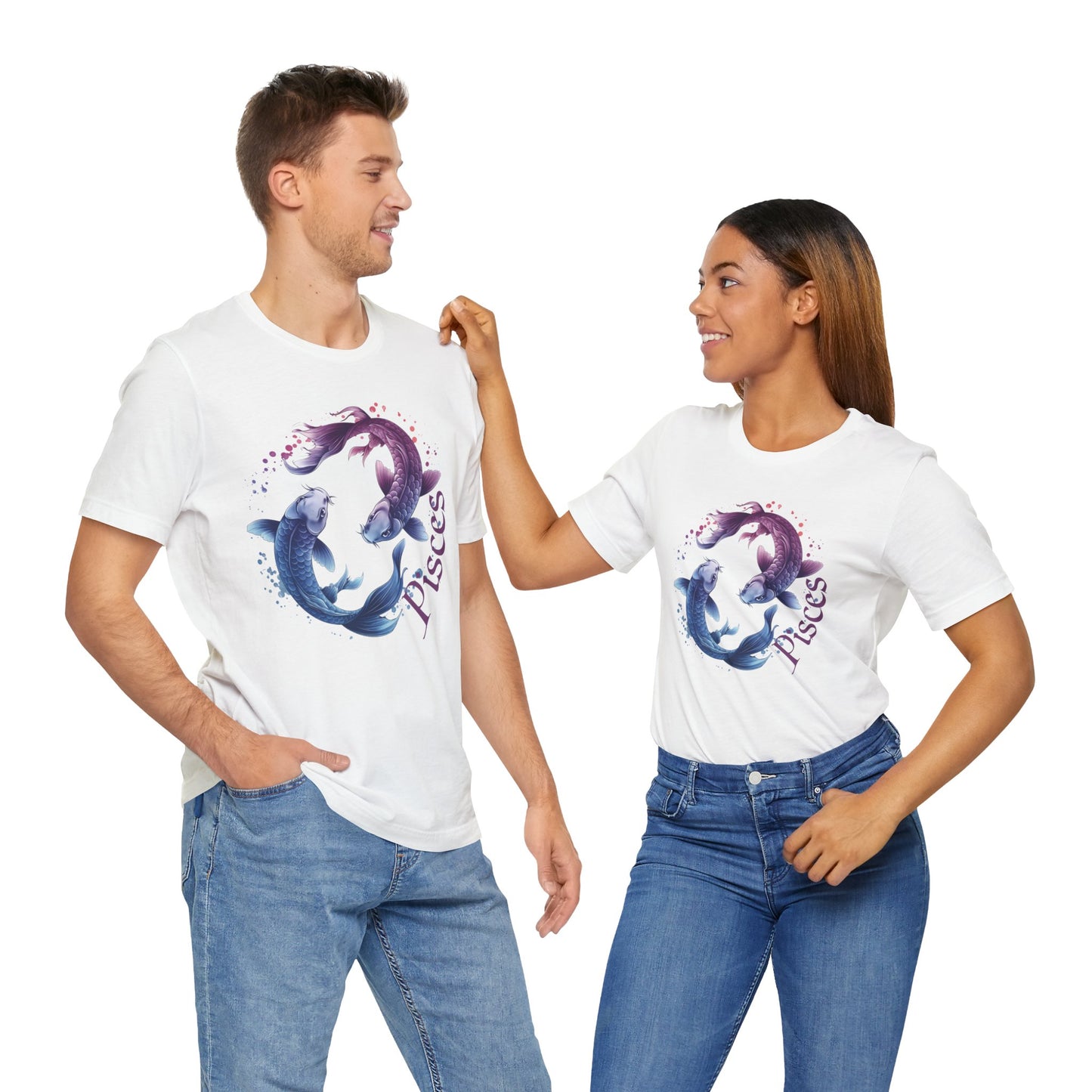 Pisces Artistic Zodiac Unisex Tee, Jersey Short Sleeve Tee, Your Perfect Everyday Favorite
