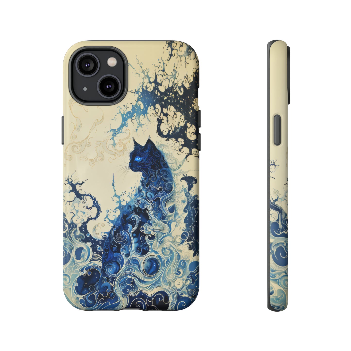 Black cat in smokeTough Cases